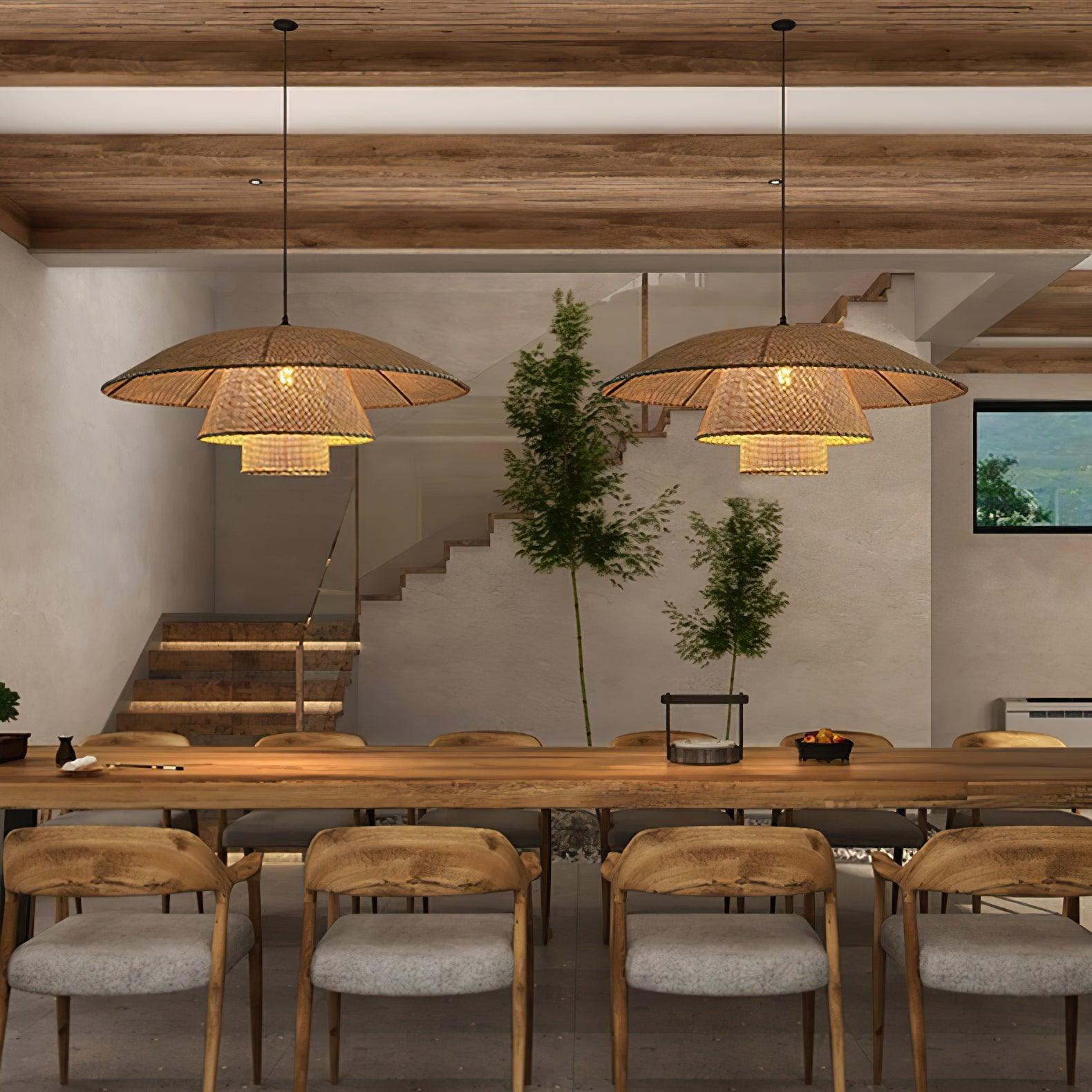 Orvellace Rattan Vintage Pendelleuchte-Letslighting