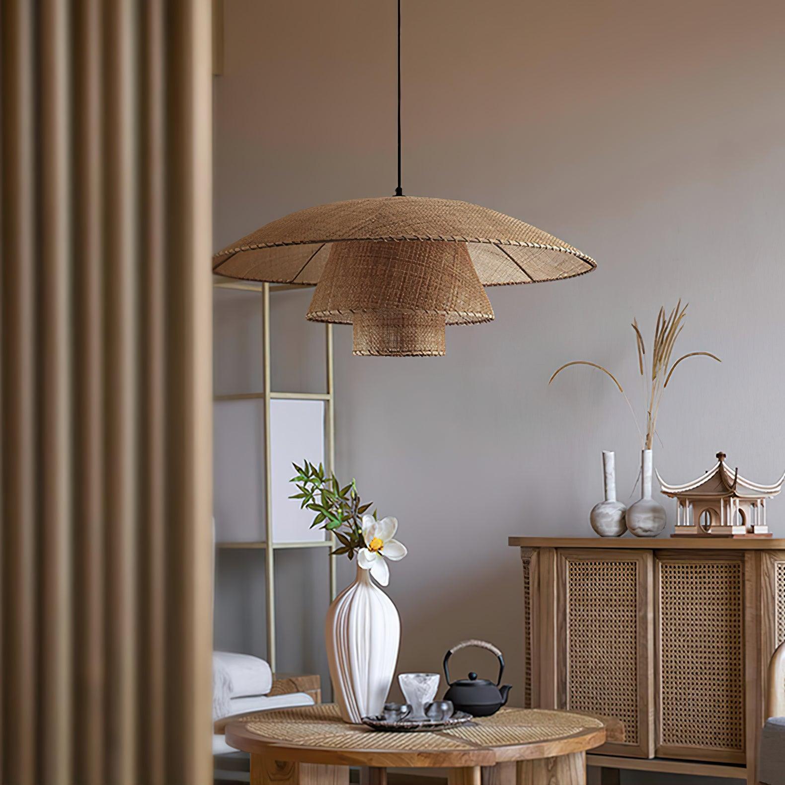 Orvellace Rattan Vintage Pendelleuchte-Letslighting