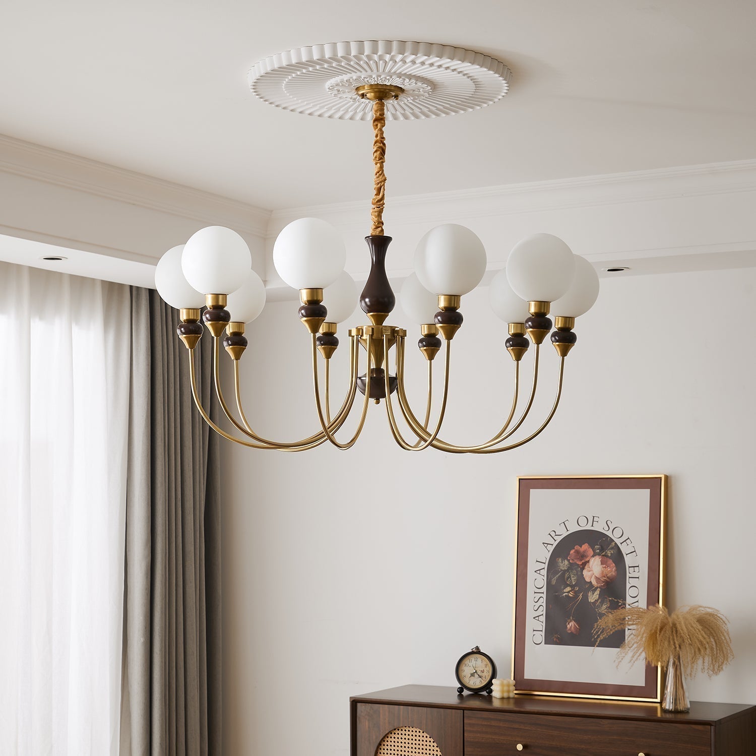 Lustra Kronleuchter Messing Glaskugeln-Letslighting