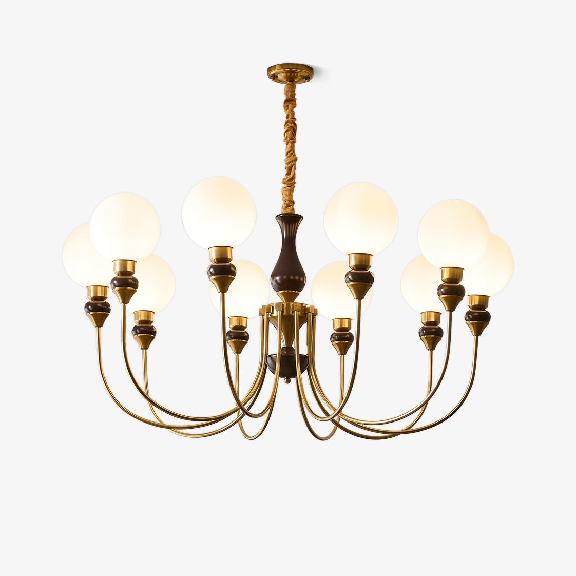 Lustra Kronleuchter Messing Glaskugeln-Letslighting