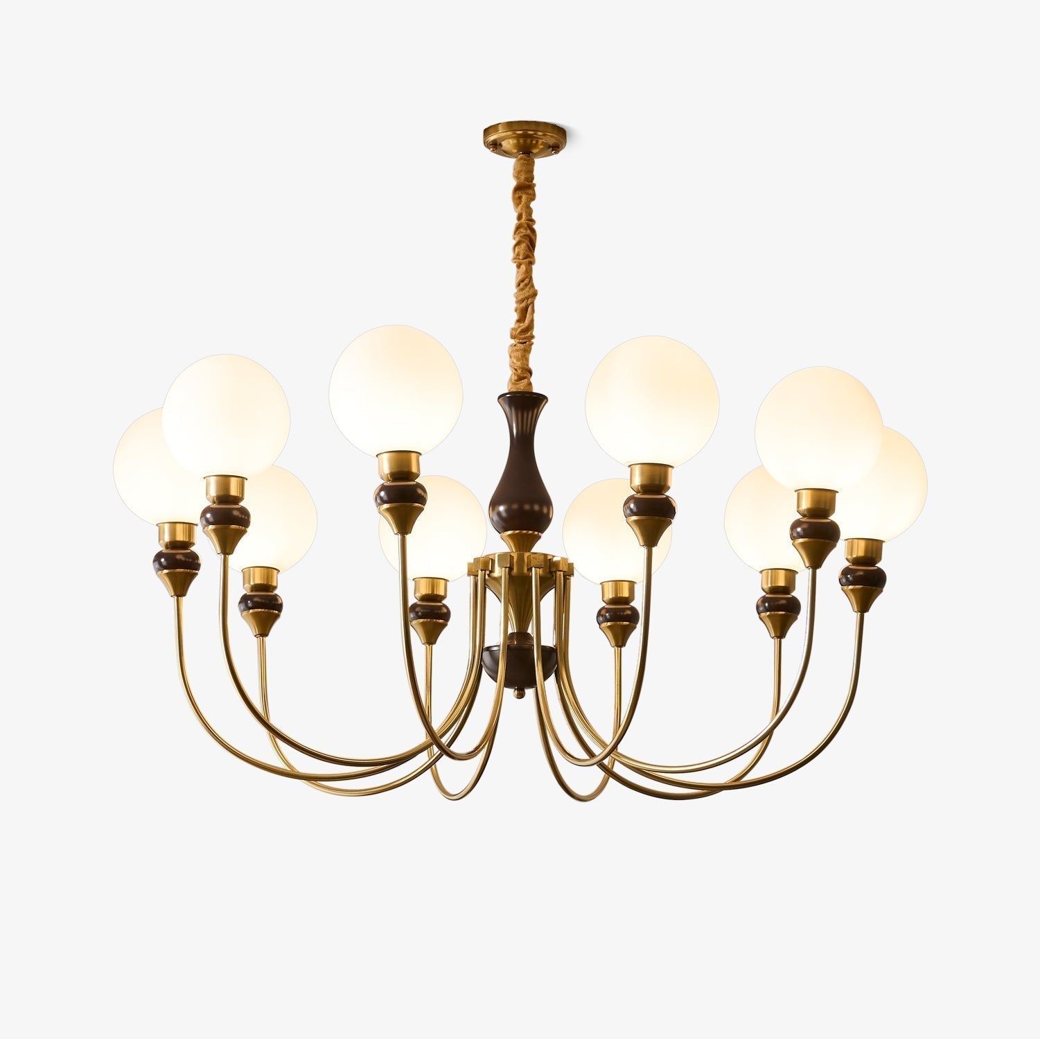 Lustra Kronleuchter Messing Glaskugeln-Letslighting