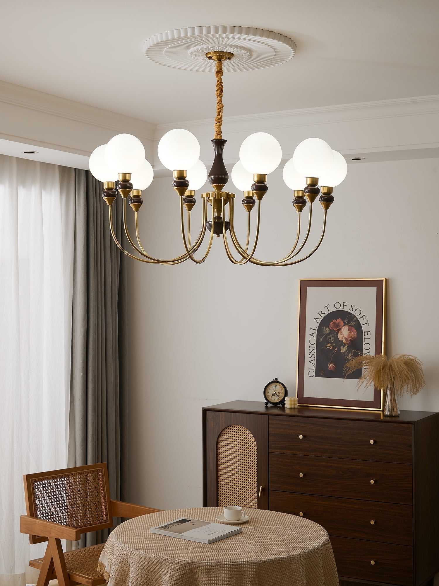 Lustra Kronleuchter Messing Glaskugeln-Letslighting