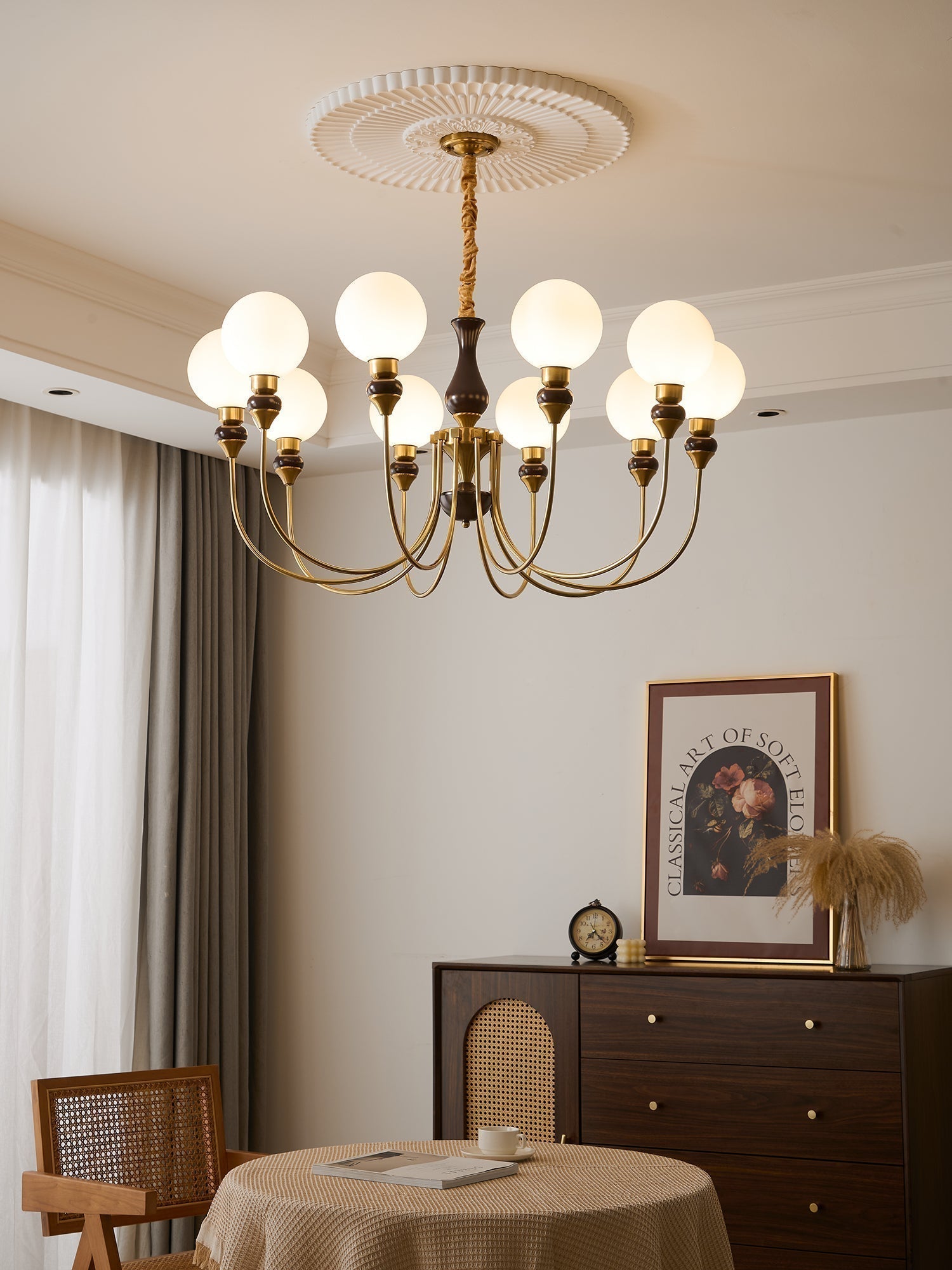 Lustra Kronleuchter Messing Glaskugeln-Letslighting