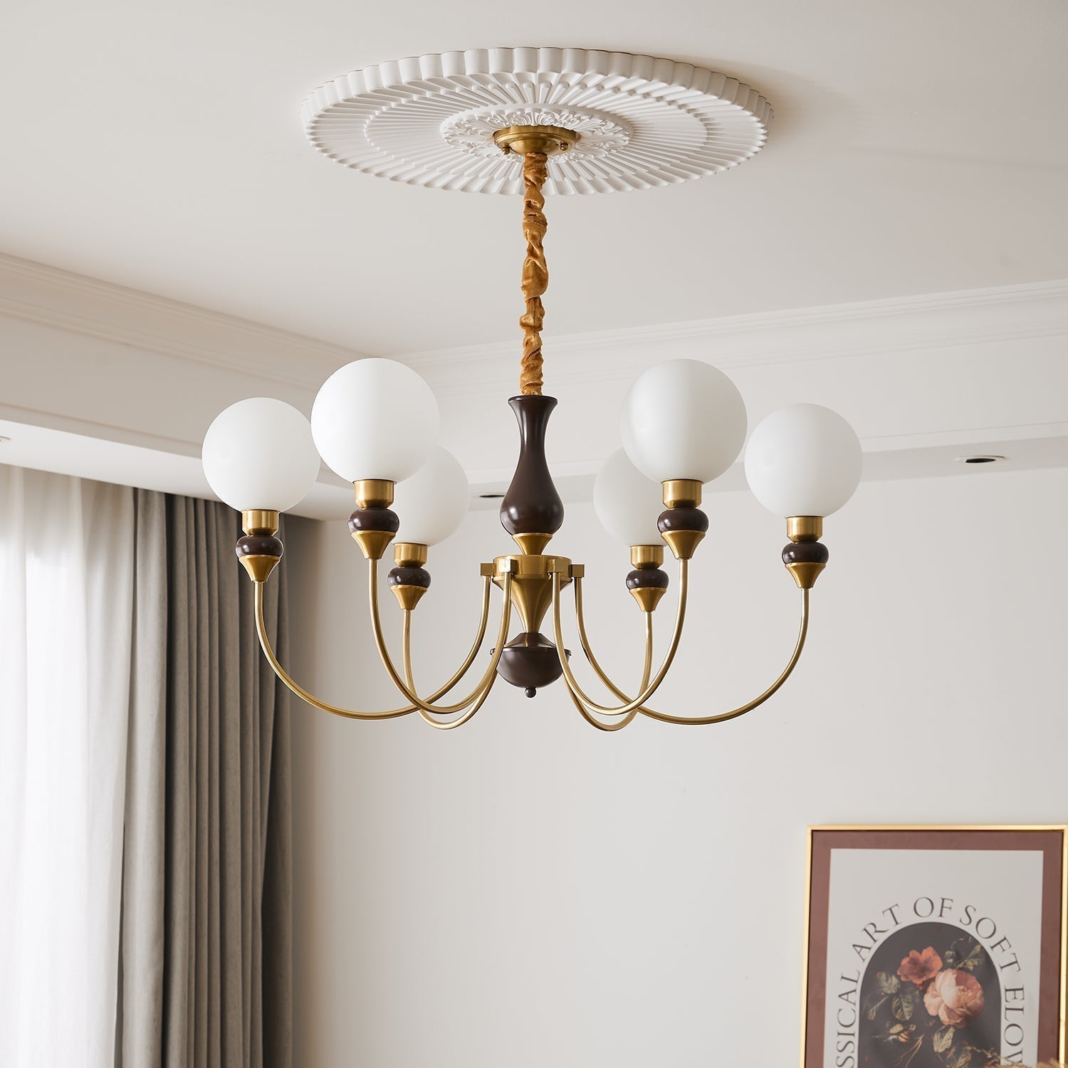 Lustra Kronleuchter Messing Glaskugeln-Letslighting