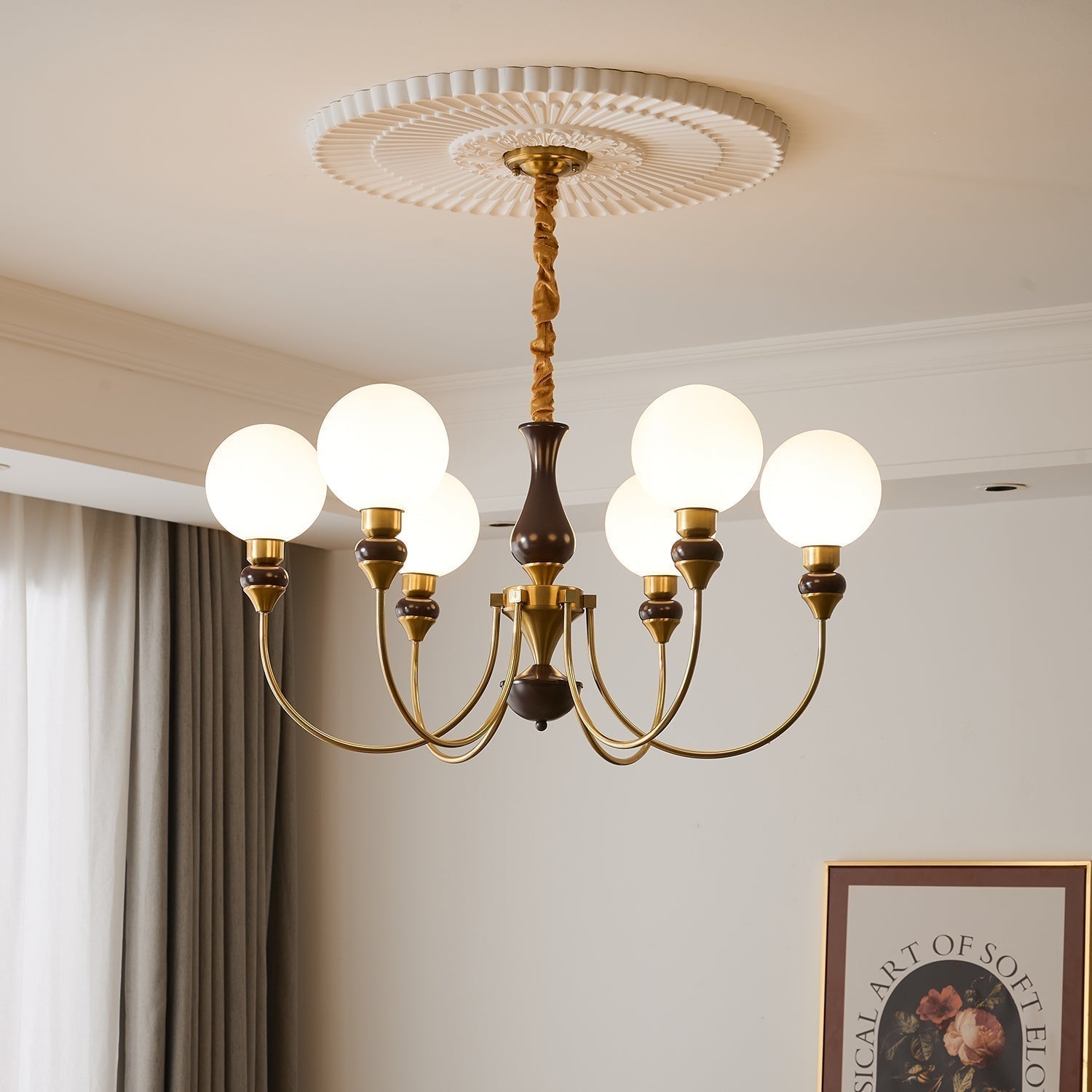 Lustra Kronleuchter Messing Glaskugeln-Letslighting
