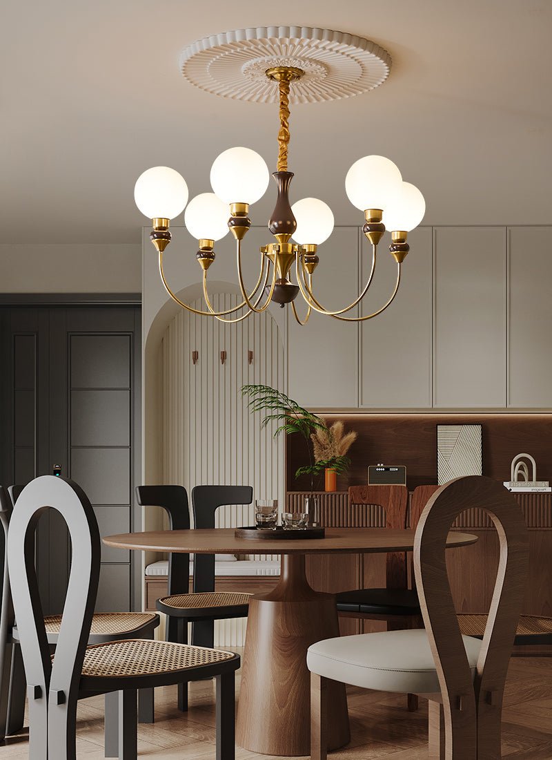 Lustra Kronleuchter Messing Glaskugeln-Letslighting