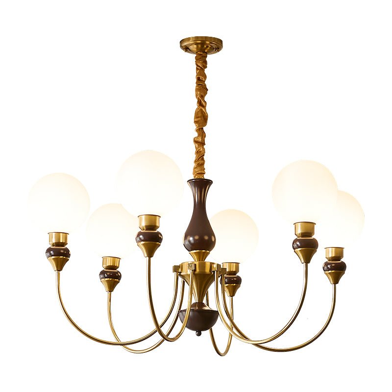 Lustra Kronleuchter Messing Glaskugeln-Letslighting