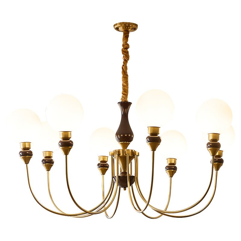 Lustra Kronleuchter Messing Glaskugeln-Letslighting