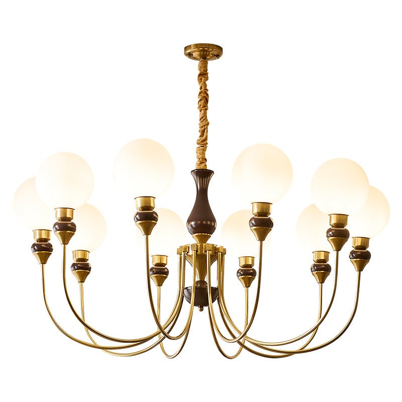 Lustra Kronleuchter Messing Glaskugeln-Letslighting