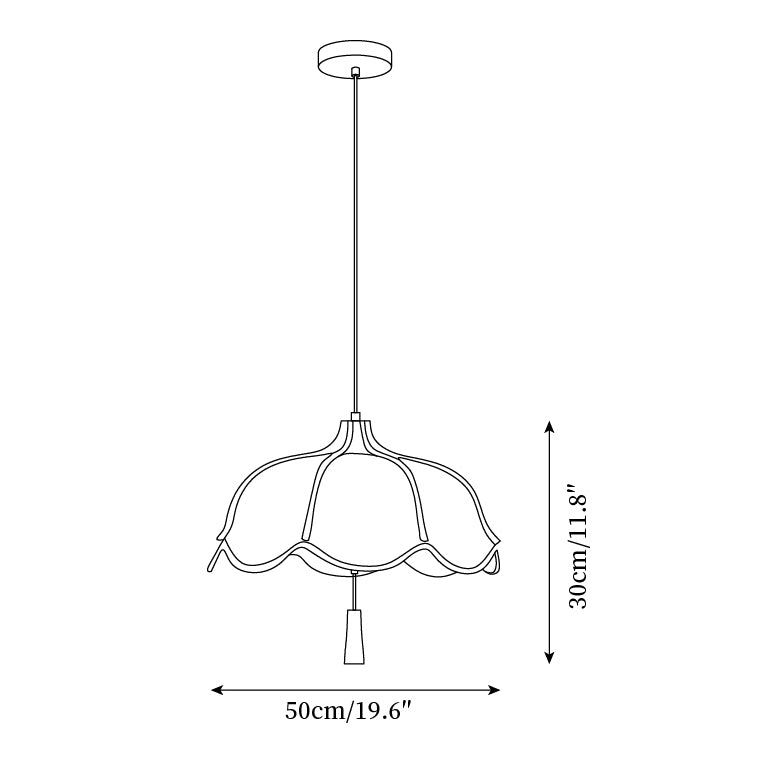 Terrana Pendelleuchte Schlafzimmer Küche Stoff-Letslighting