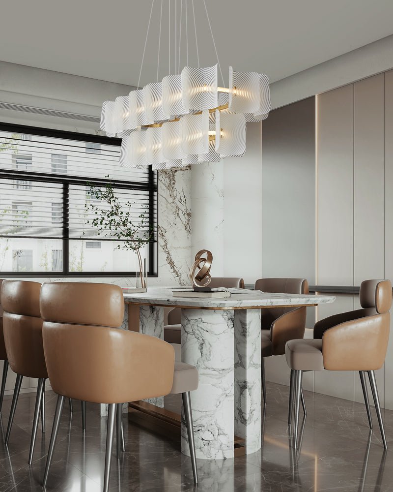 Virinia Postmoderne Luxus-Pendelleuchte aus Messing und Glas-Letslighting