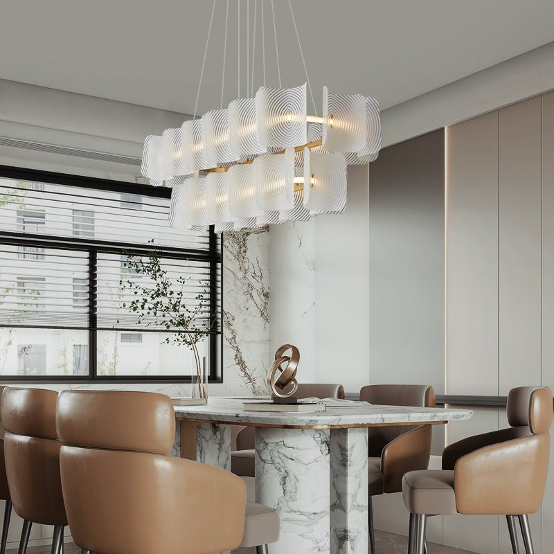 Virinia Postmoderne Luxus-Pendelleuchte aus Messing und Glas-Letslighting
