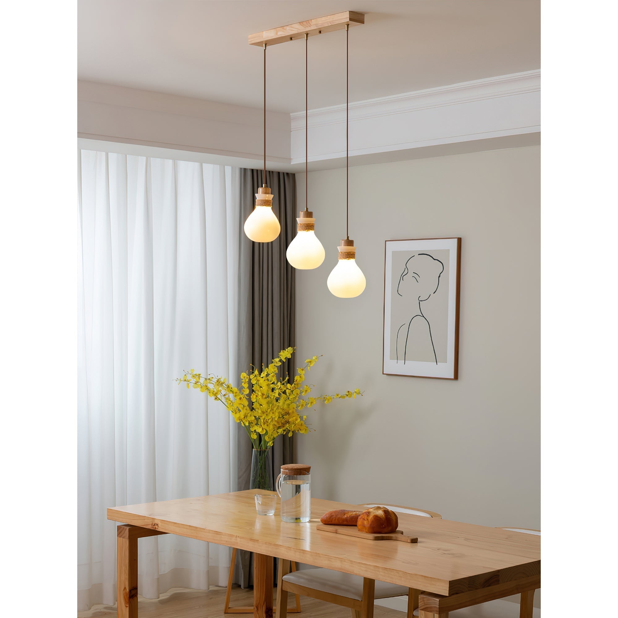Votheor Einzigartig Seil Glas Pendelleuchte-Letslighting