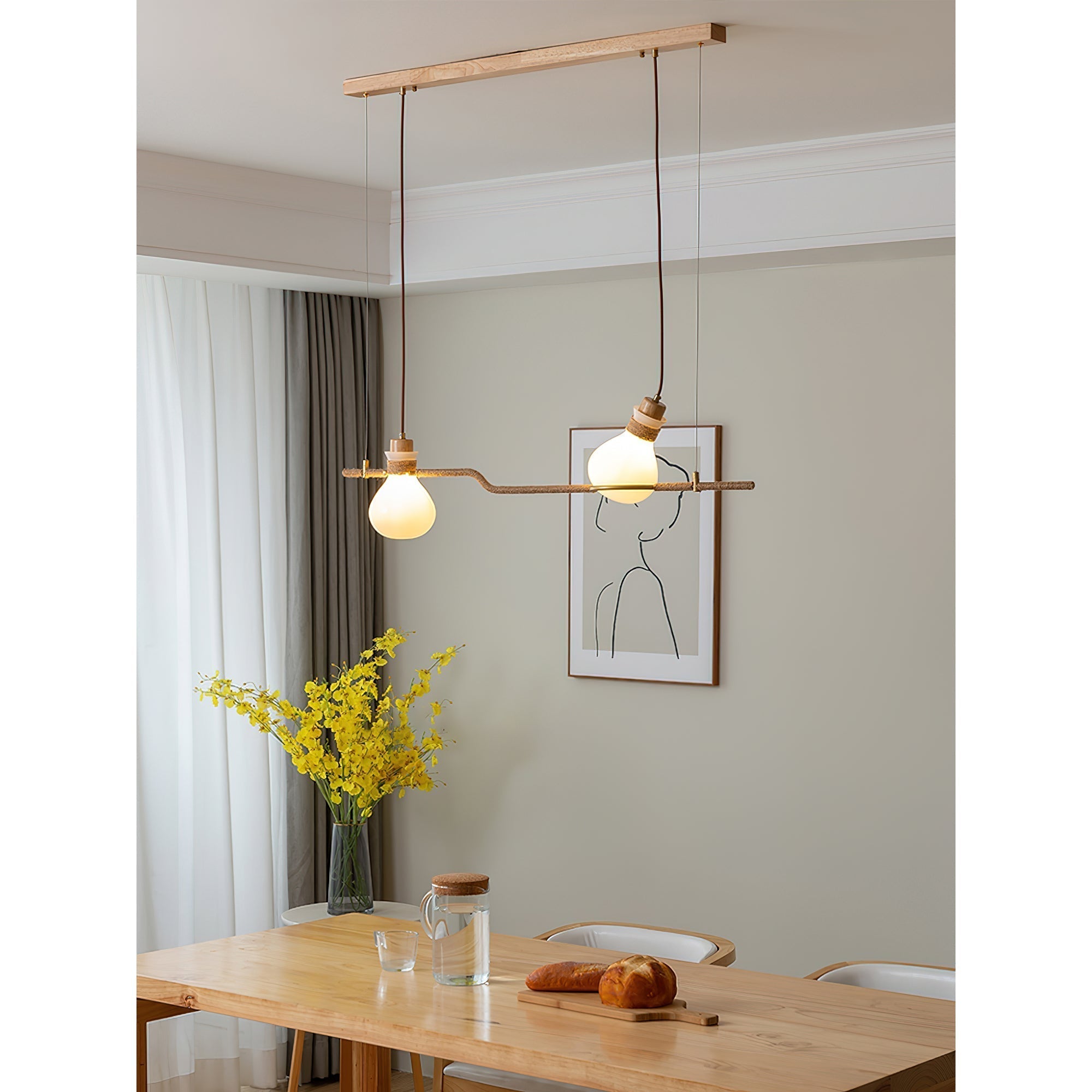 Votheor Einzigartig Seil Glas Pendelleuchte-Letslighting