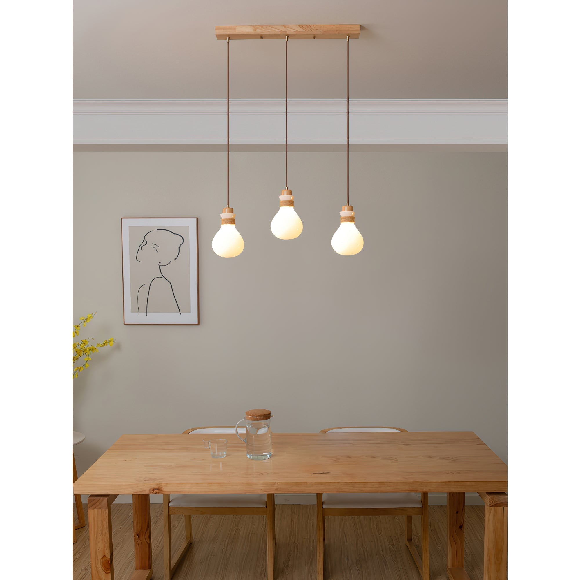 Votheor Einzigartig Seil Glas Pendelleuchte-Letslighting