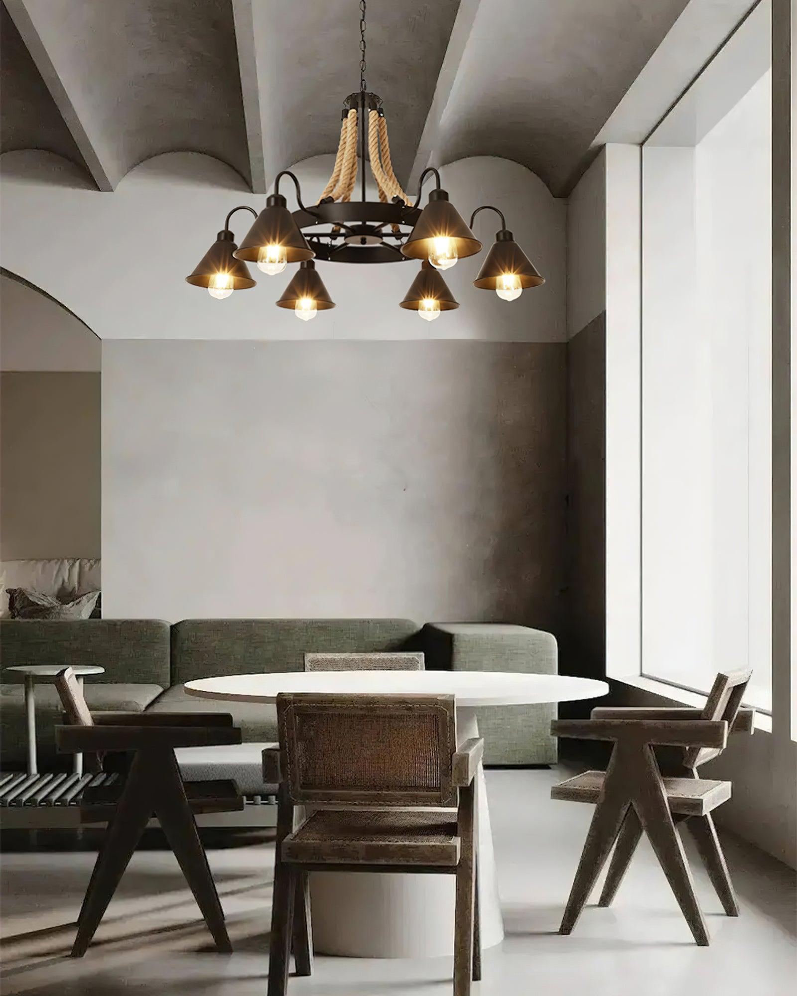 Aiden Industrial Metal Chandelier - Blowlighting