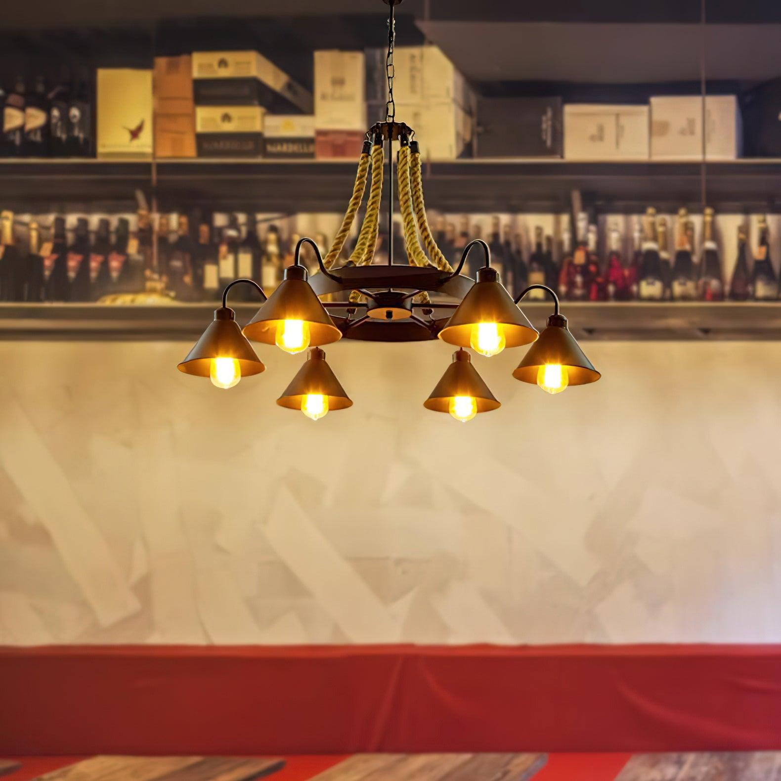 Aiden Industrial Metal Chandelier - Blowlighting