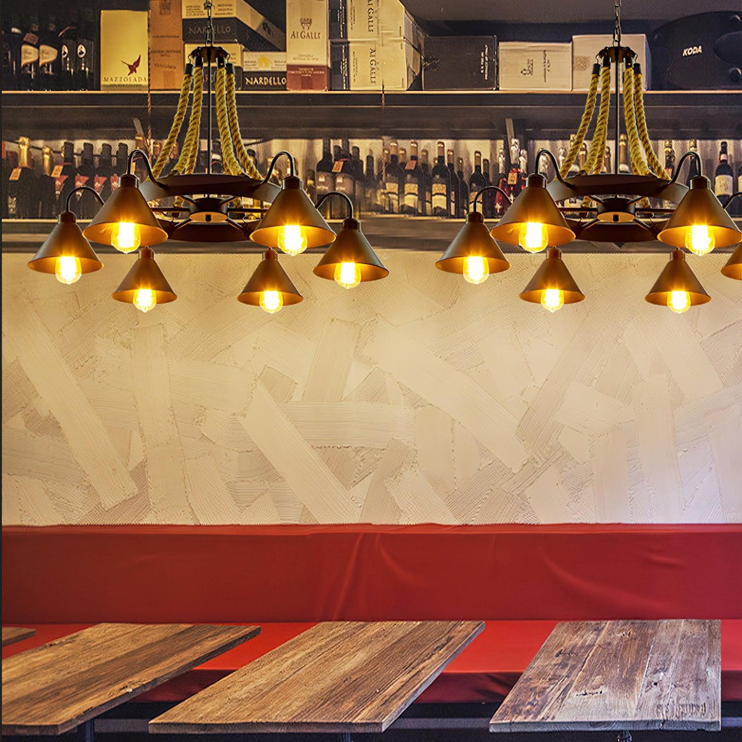 Aiden Industrial Metal Chandelier - Blowlighting