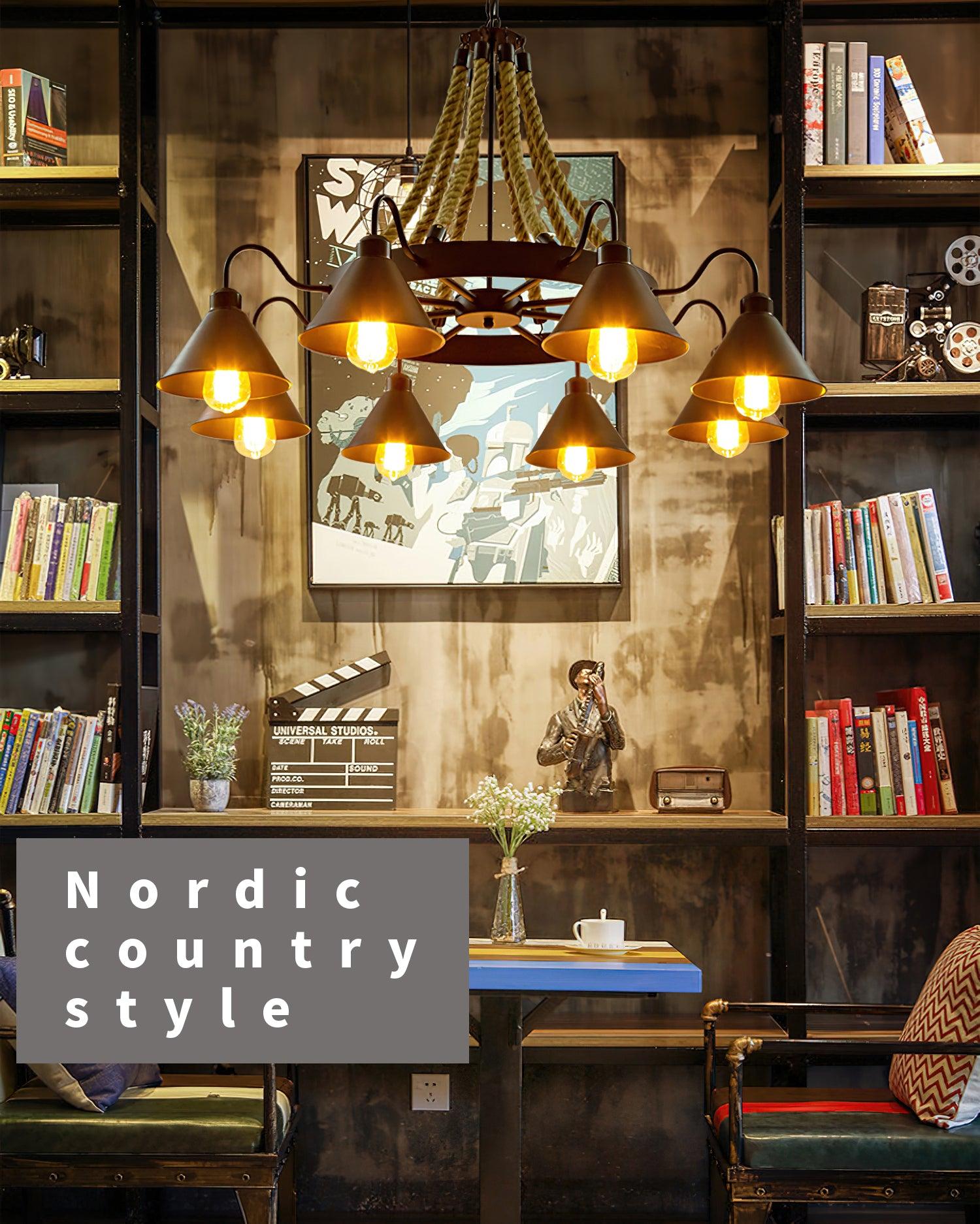 Aiden Industrial Metal Chandelier - Blowlighting