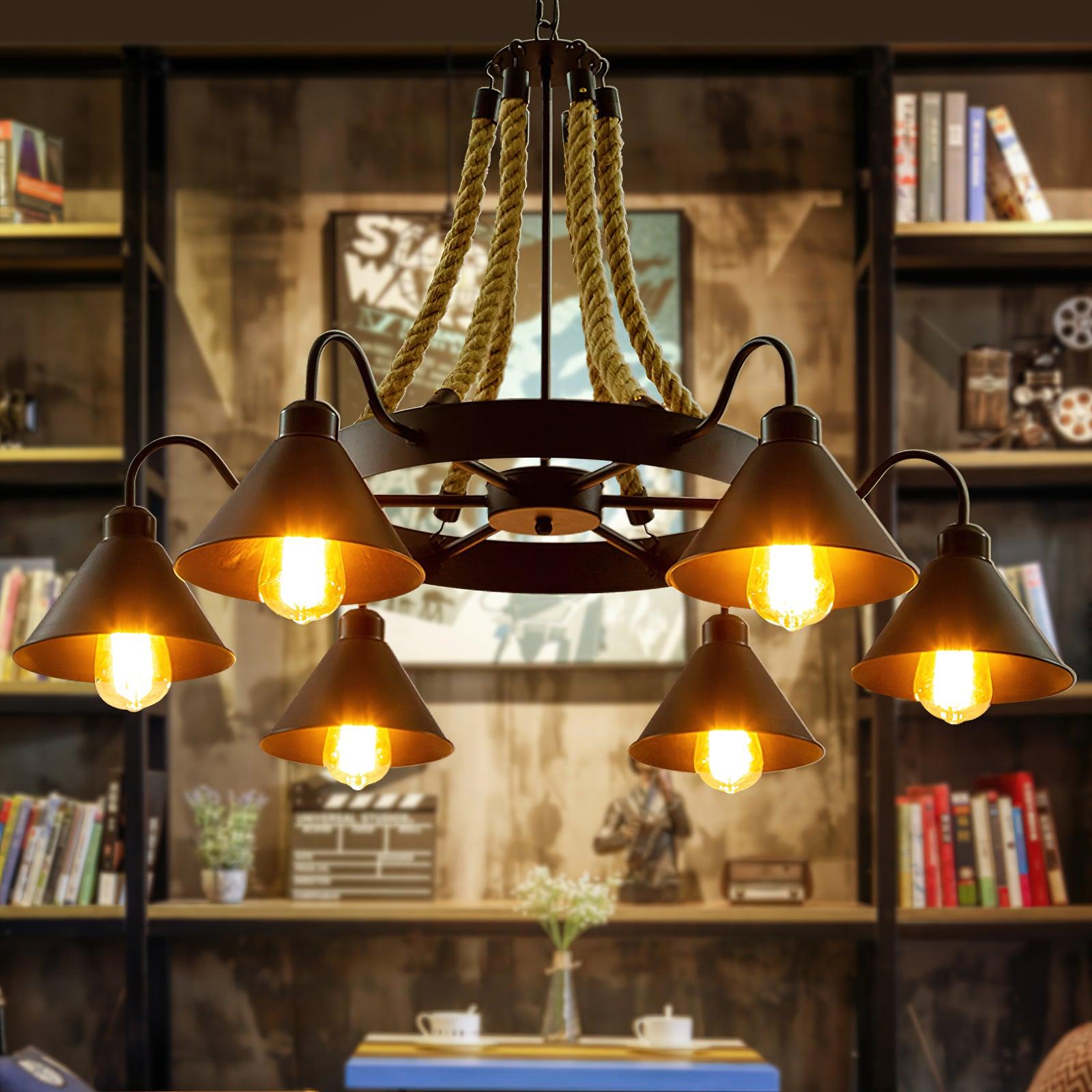 Aiden Industrial Metal Chandelier - Blowlighting