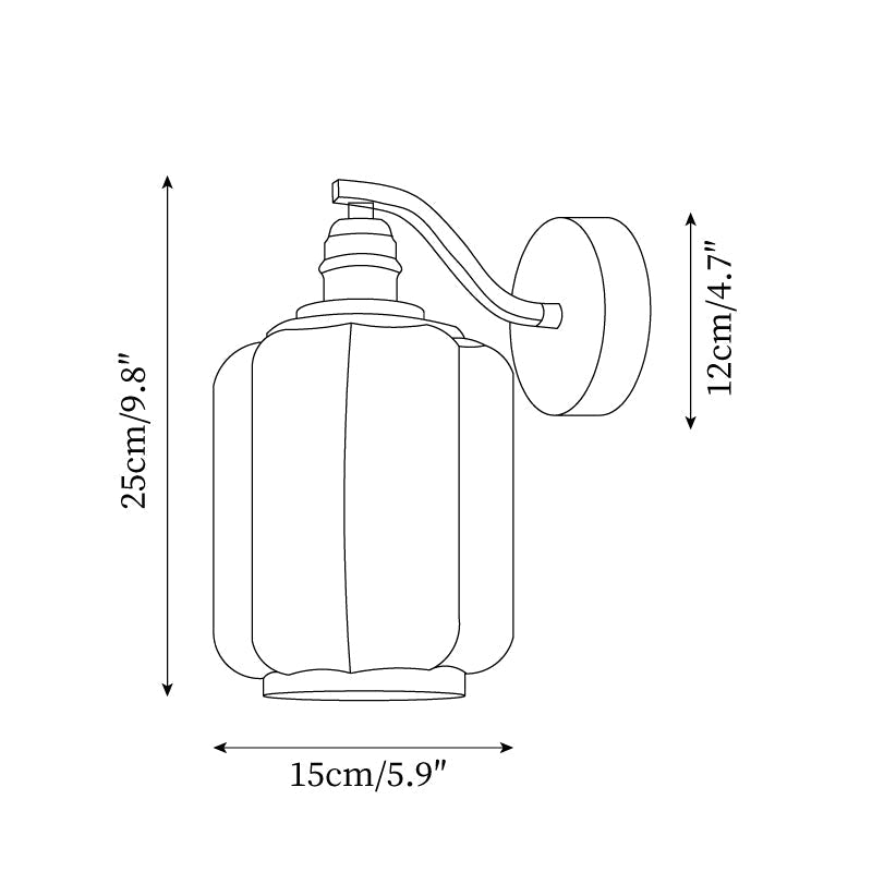 Miano Glas-Wandleuchte