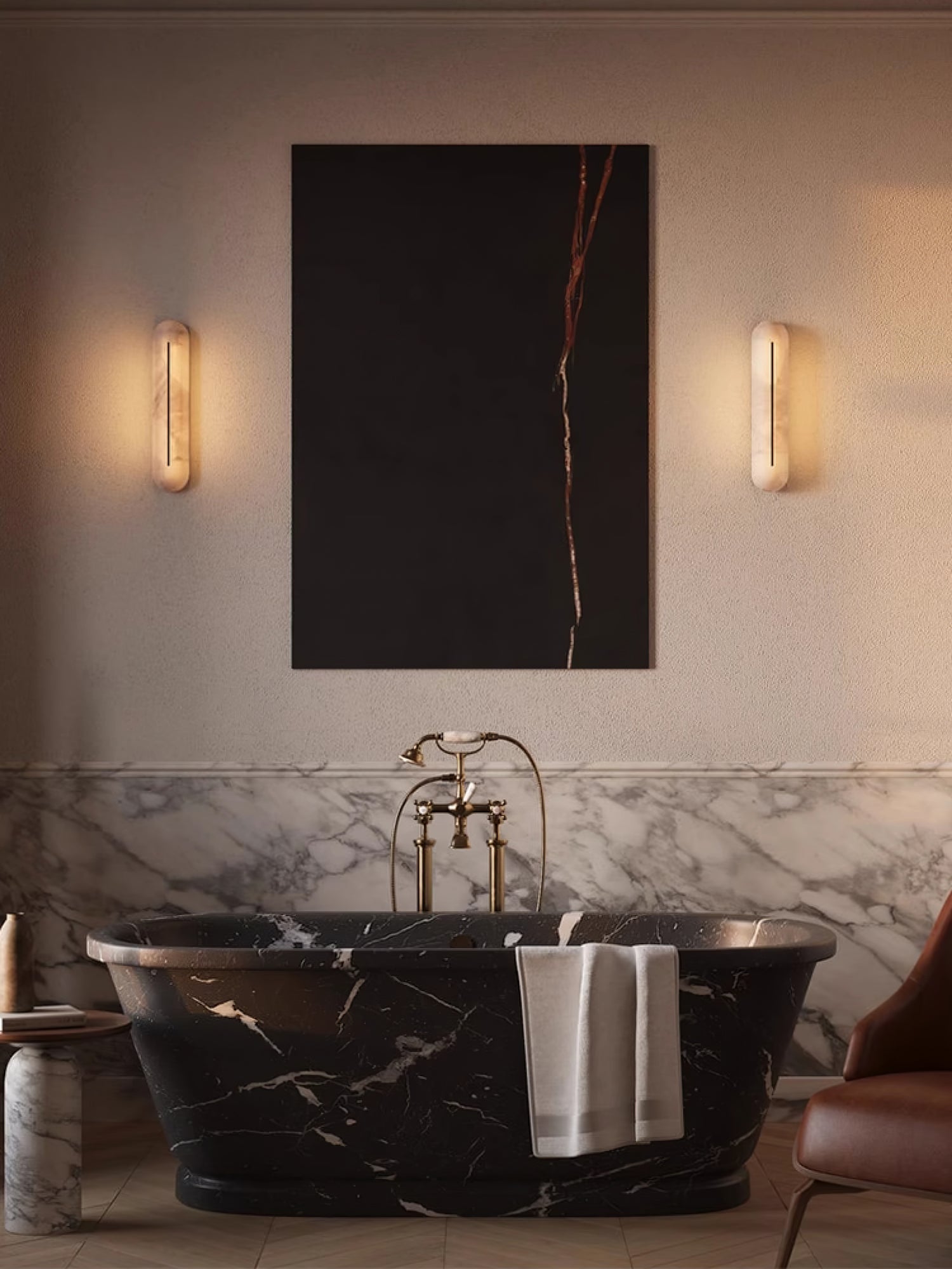 Armaryra Oblong Alabaster Wall Light - Neutralighting