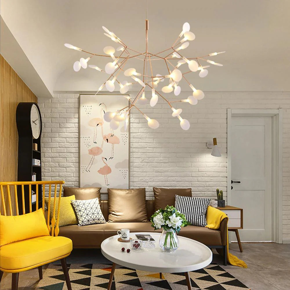 Lior Einzigartiger Sputnik-Kronleuchter im Art-Déco-Stil mit Glühwürmchen-Optik