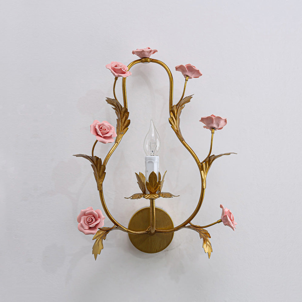 Orvara Florale Keramik-Wandleuchte-Letslighting