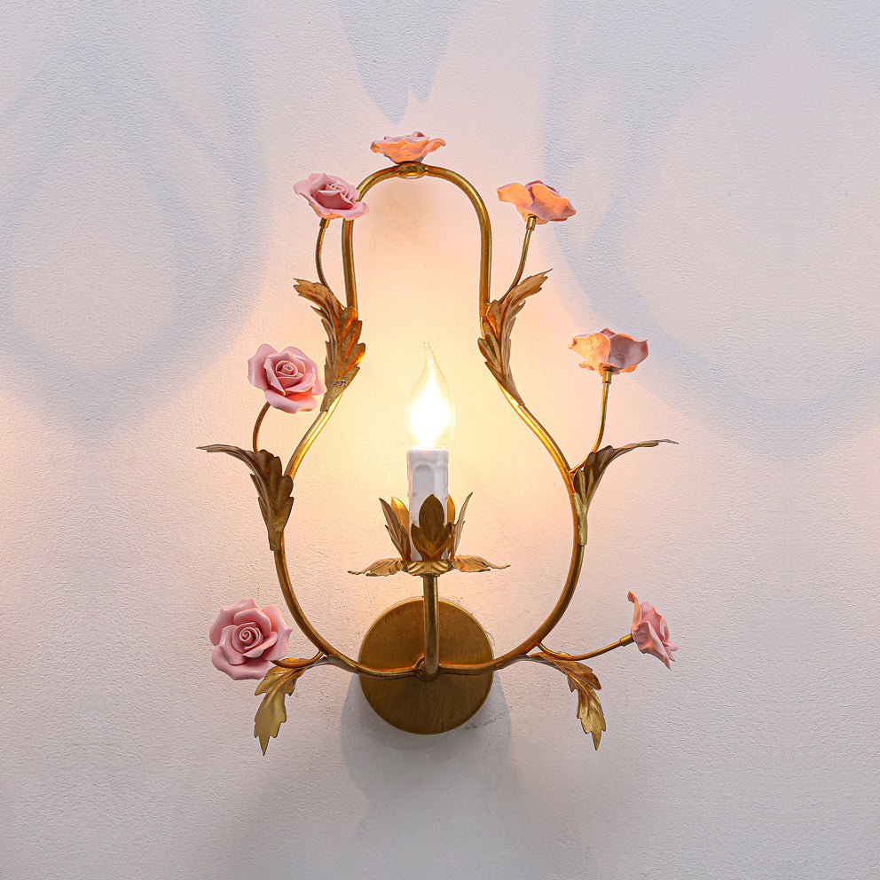 Orvara Florale Keramik-Wandleuchte-Letslighting