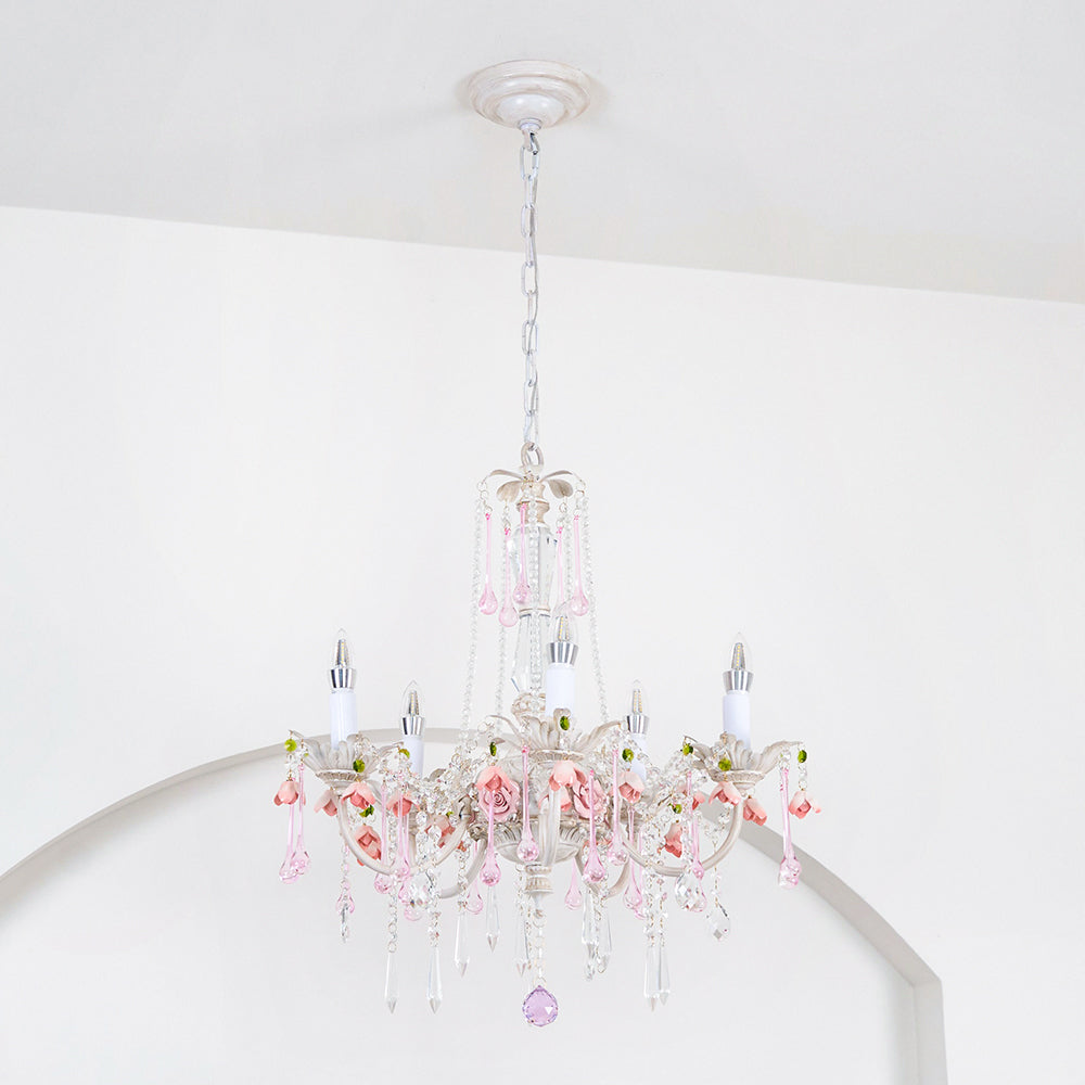 Cusoren Postmoderne Luxus Rose Keramik Kronleuchter-Letslighting
