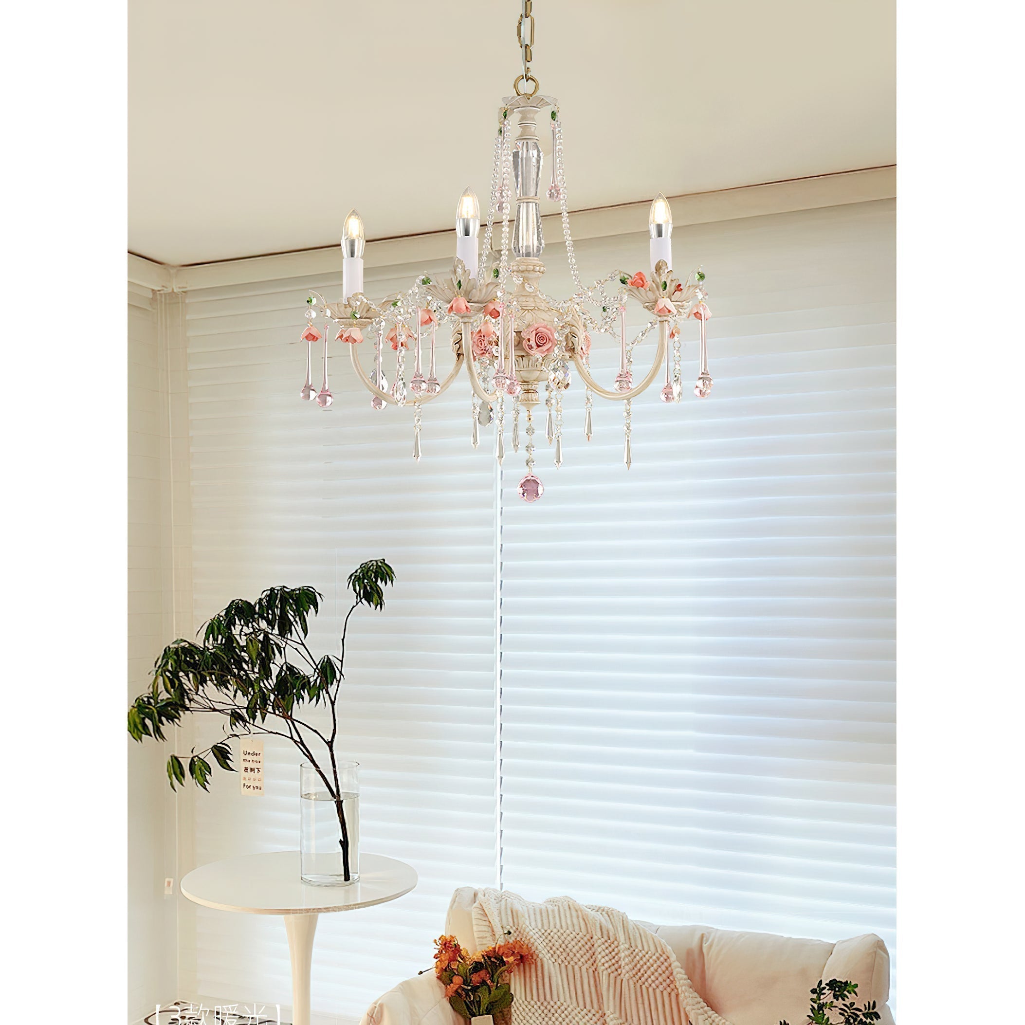 Cusoren Postmoderne Luxus Rose Keramik Kronleuchter-Letslighting