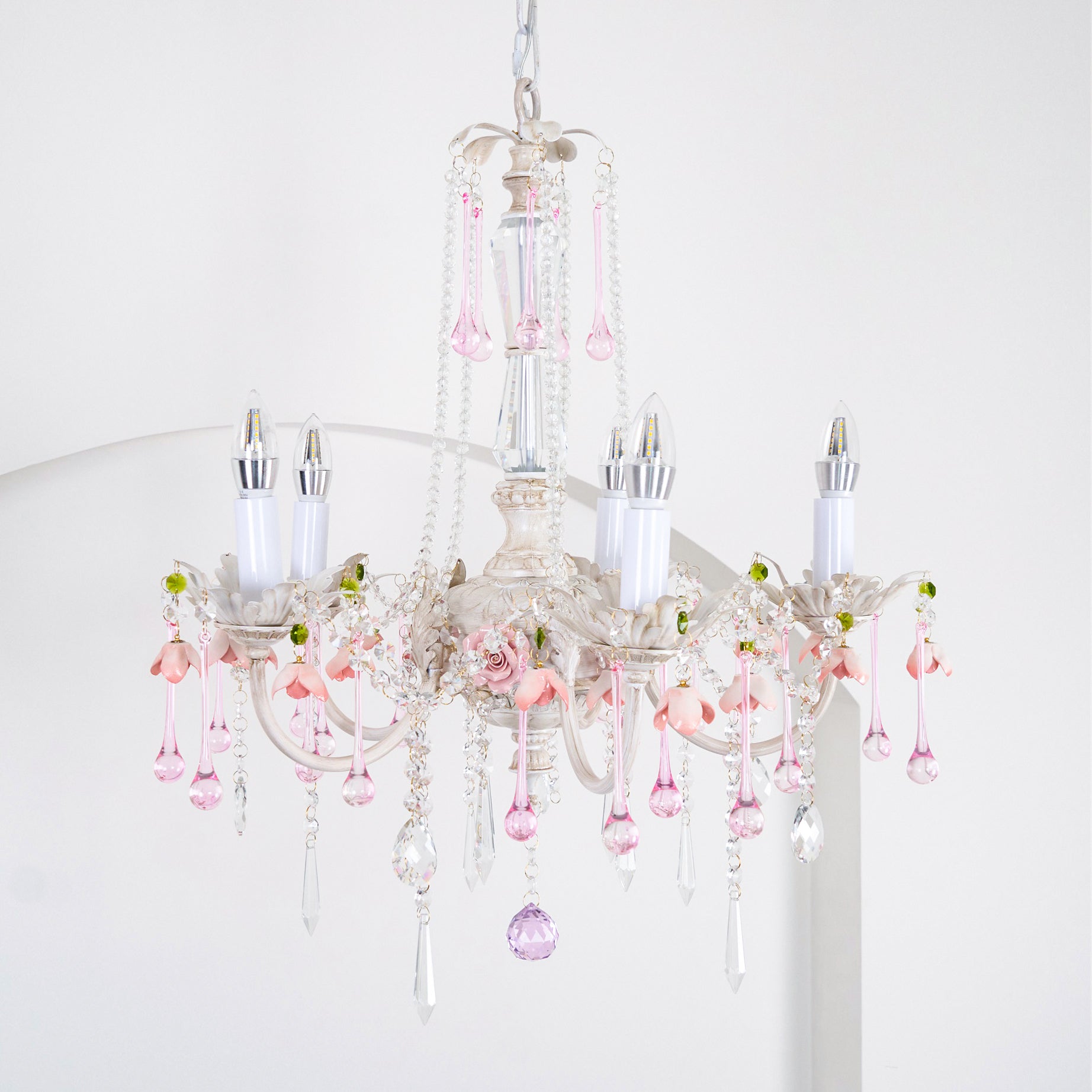 Cusoren Postmoderne Luxus Rose Keramik Kronleuchter-Letslighting