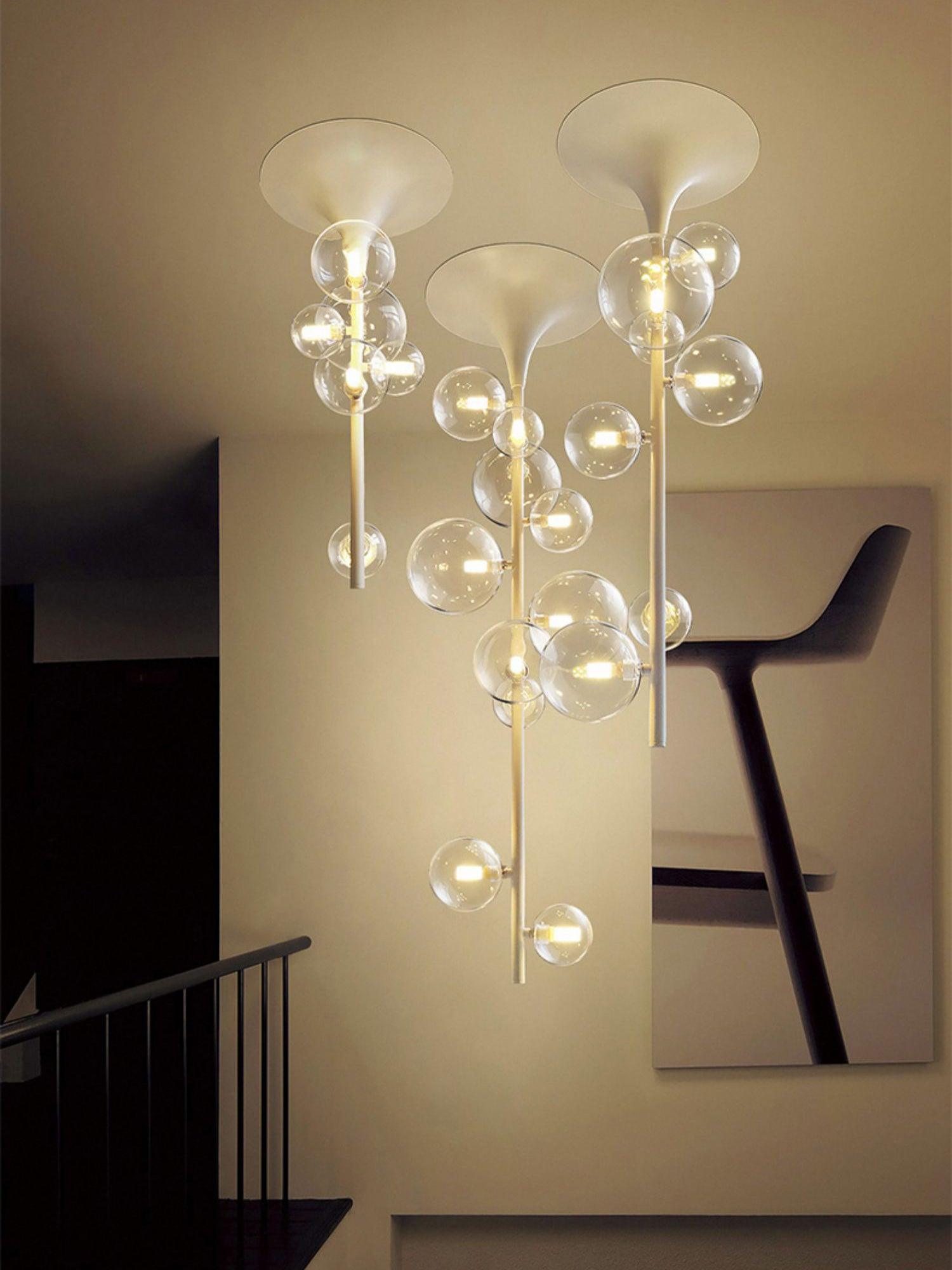 Lustra Pendelleuchte Messing Glas Kaskadierung-Letslighting