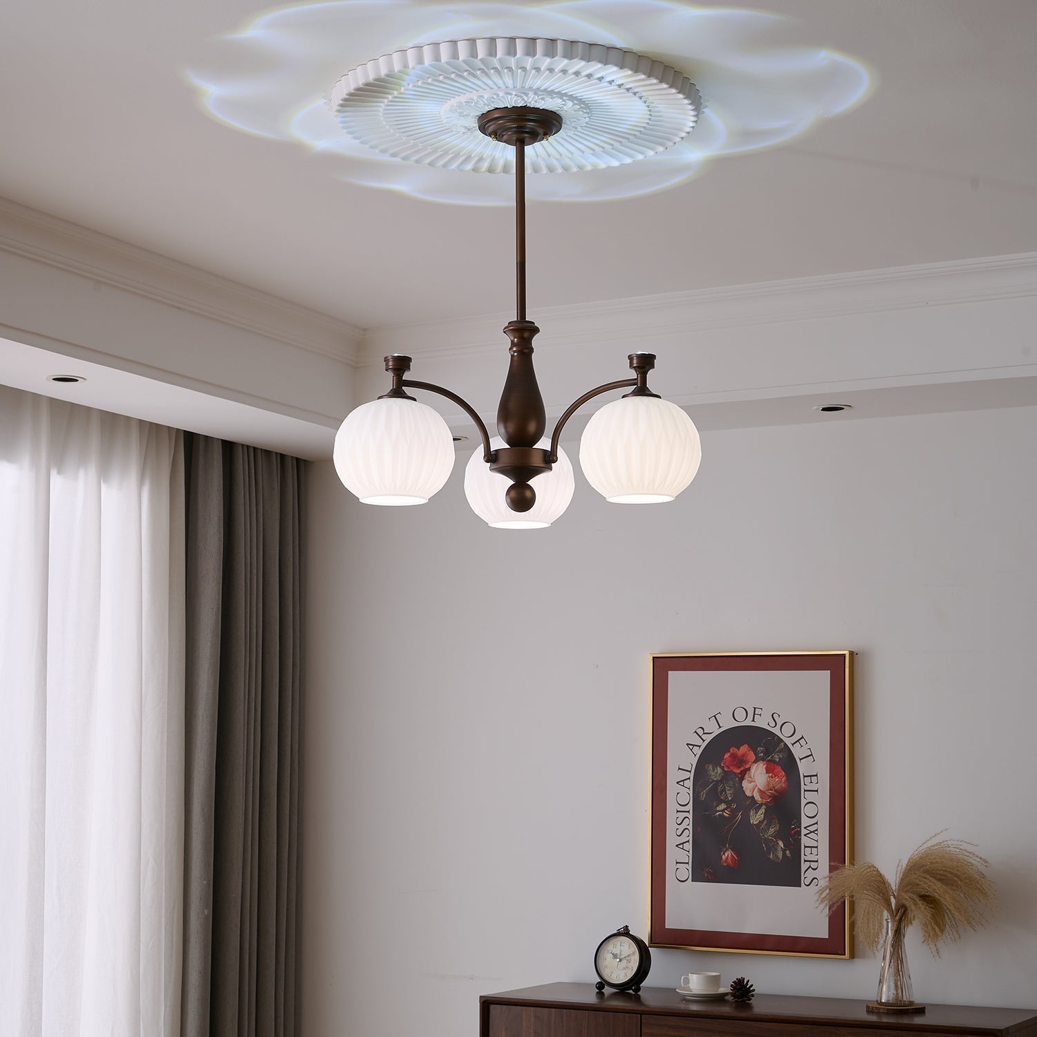 Aurora Kronleuchter Orb Frosted Vintage-Letslighting
