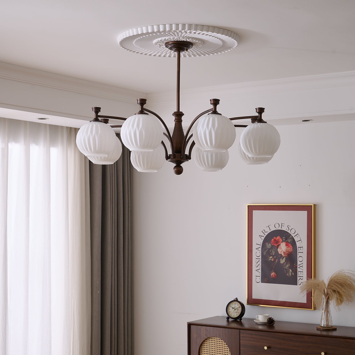 Aurora Kronleuchter Orb Frosted Vintage-Letslighting