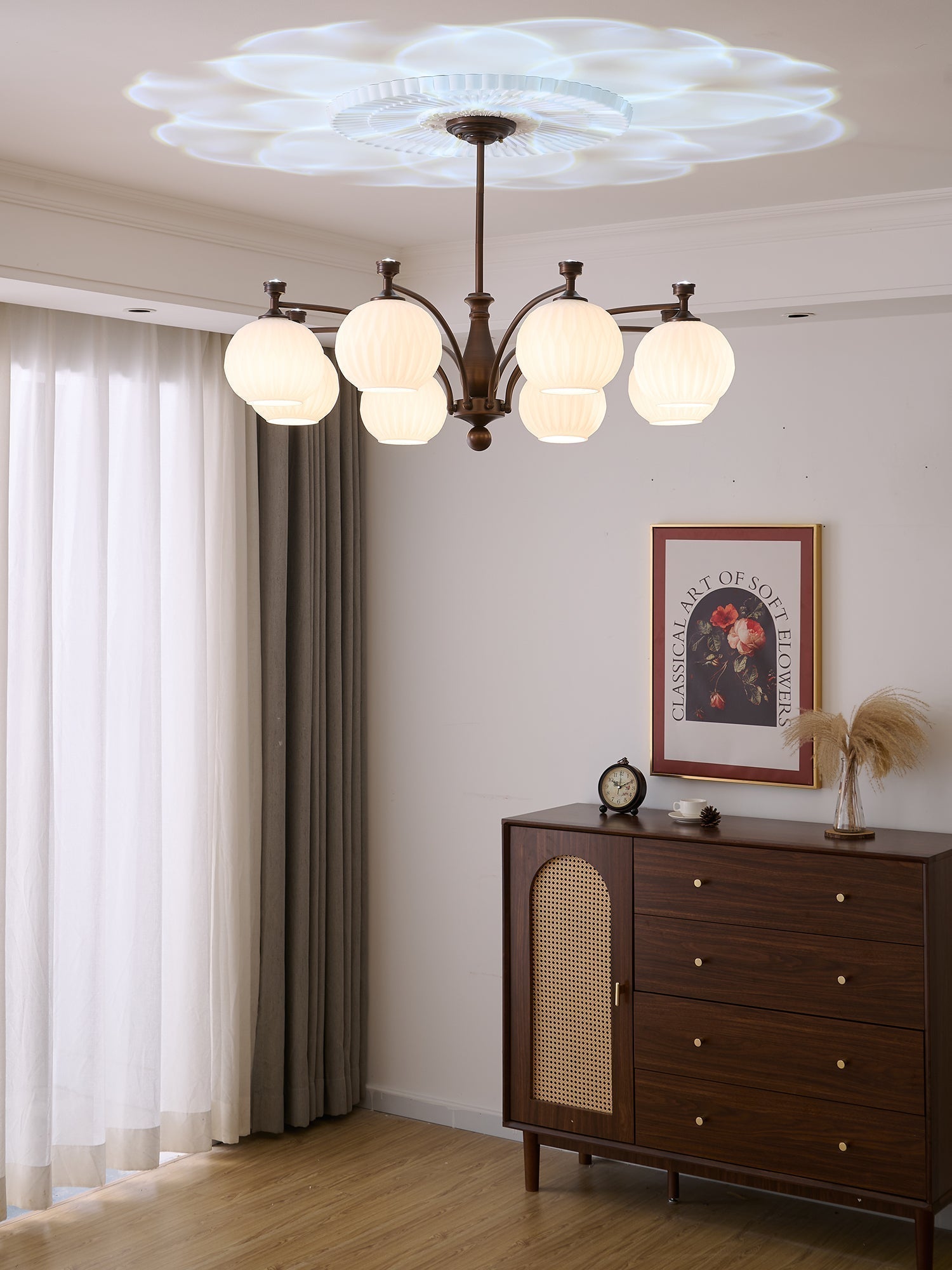 Aurora Kronleuchter Orb Frosted Vintage-Letslighting