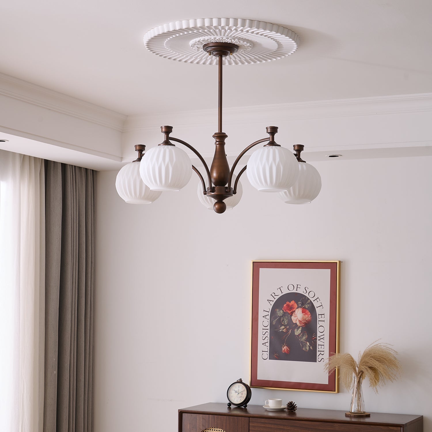 Aurora Kronleuchter Orb Frosted Vintage-Letslighting