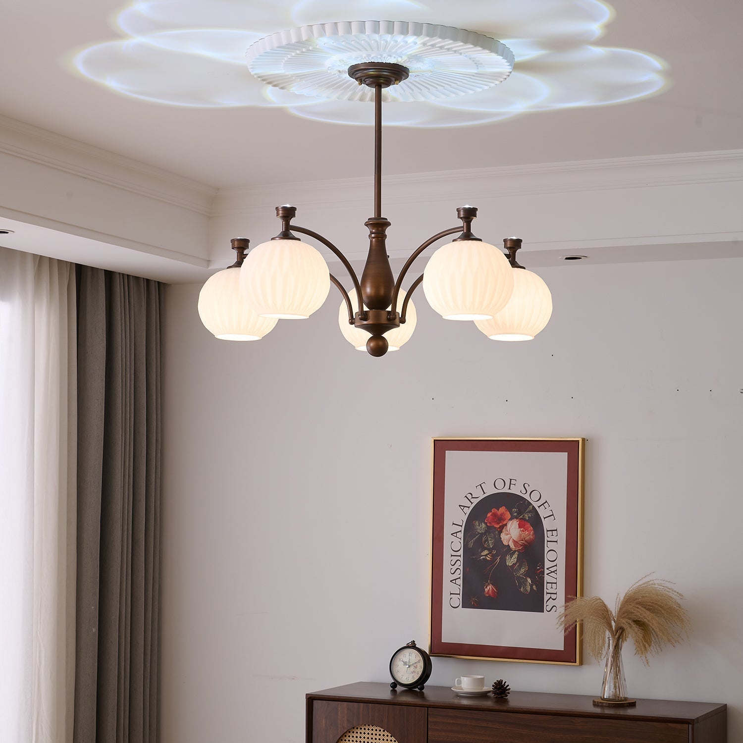 Aurora Kronleuchter Orb Frosted Vintage-Letslighting