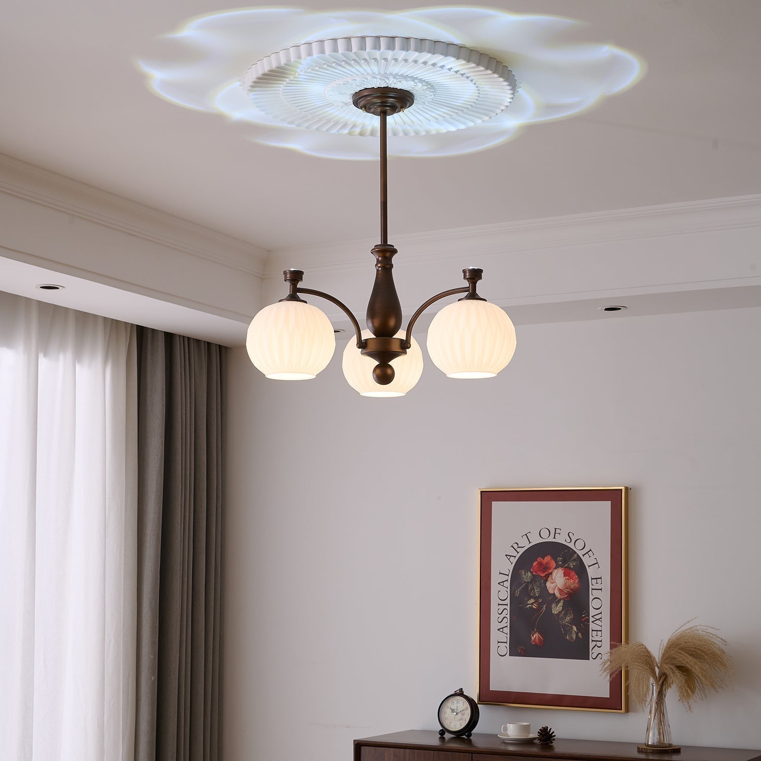 Aurora Kronleuchter Orb Frosted Vintage-Letslighting