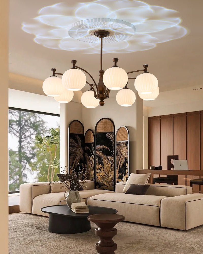 Aurora Kronleuchter Orb Frosted Vintage-Letslighting