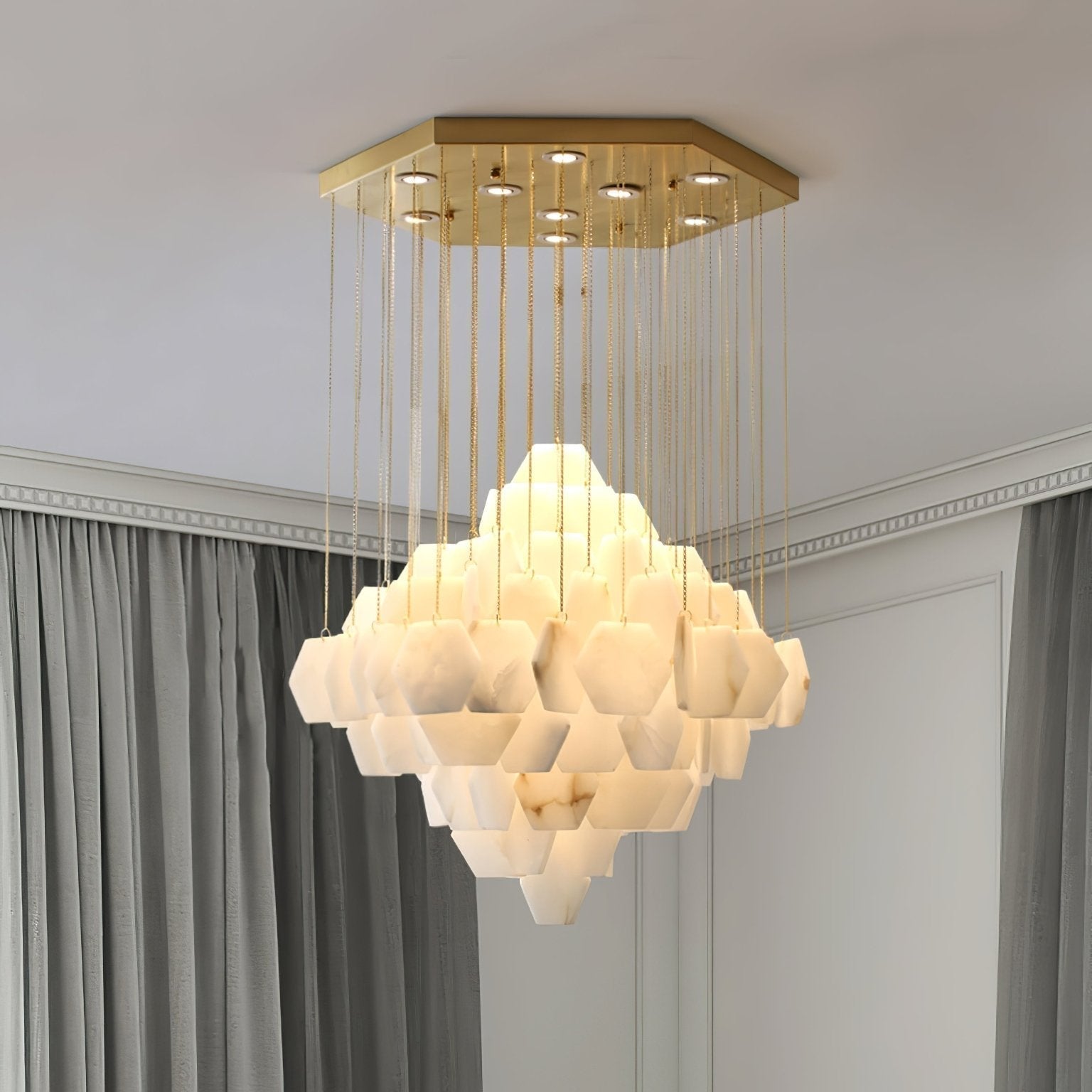 Aurelia Luxury Alabaster Chandelier - Neutralighting