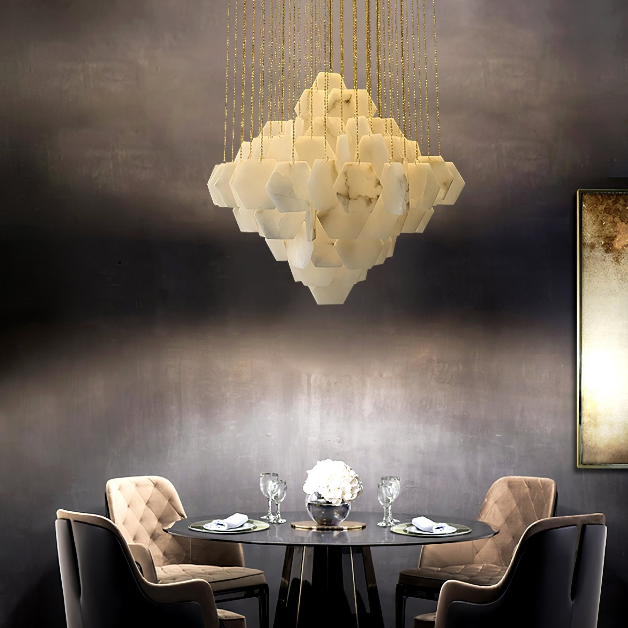 Aurelia Luxury Alabaster Chandelier - Neutralighting