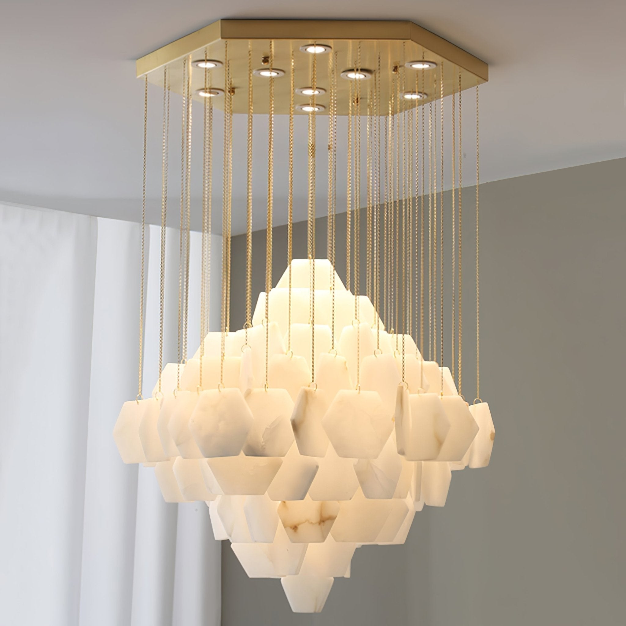 Aurelia Luxury Alabaster Chandelier - Neutralighting
