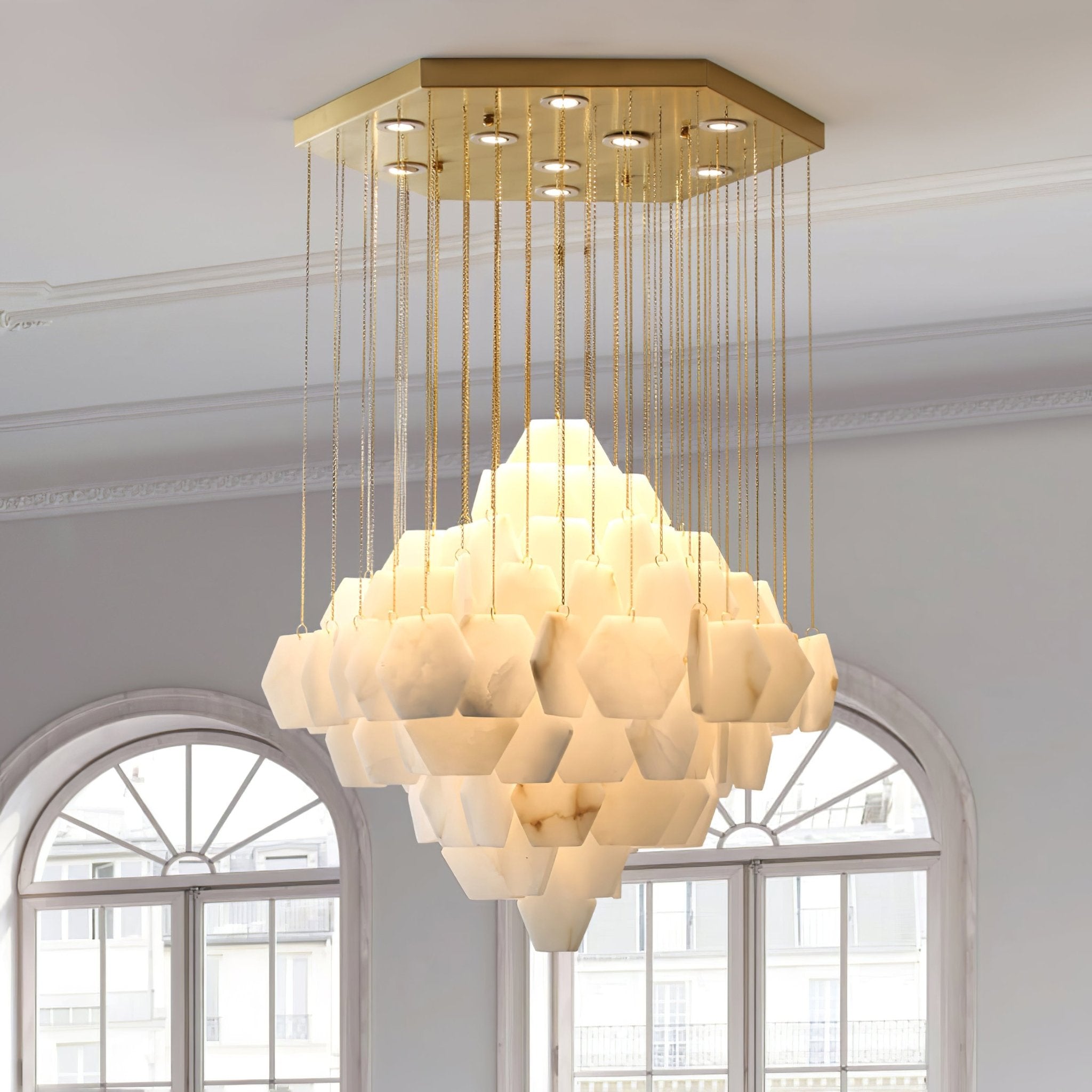 Aurelia Luxury Alabaster Chandelier - Neutralighting