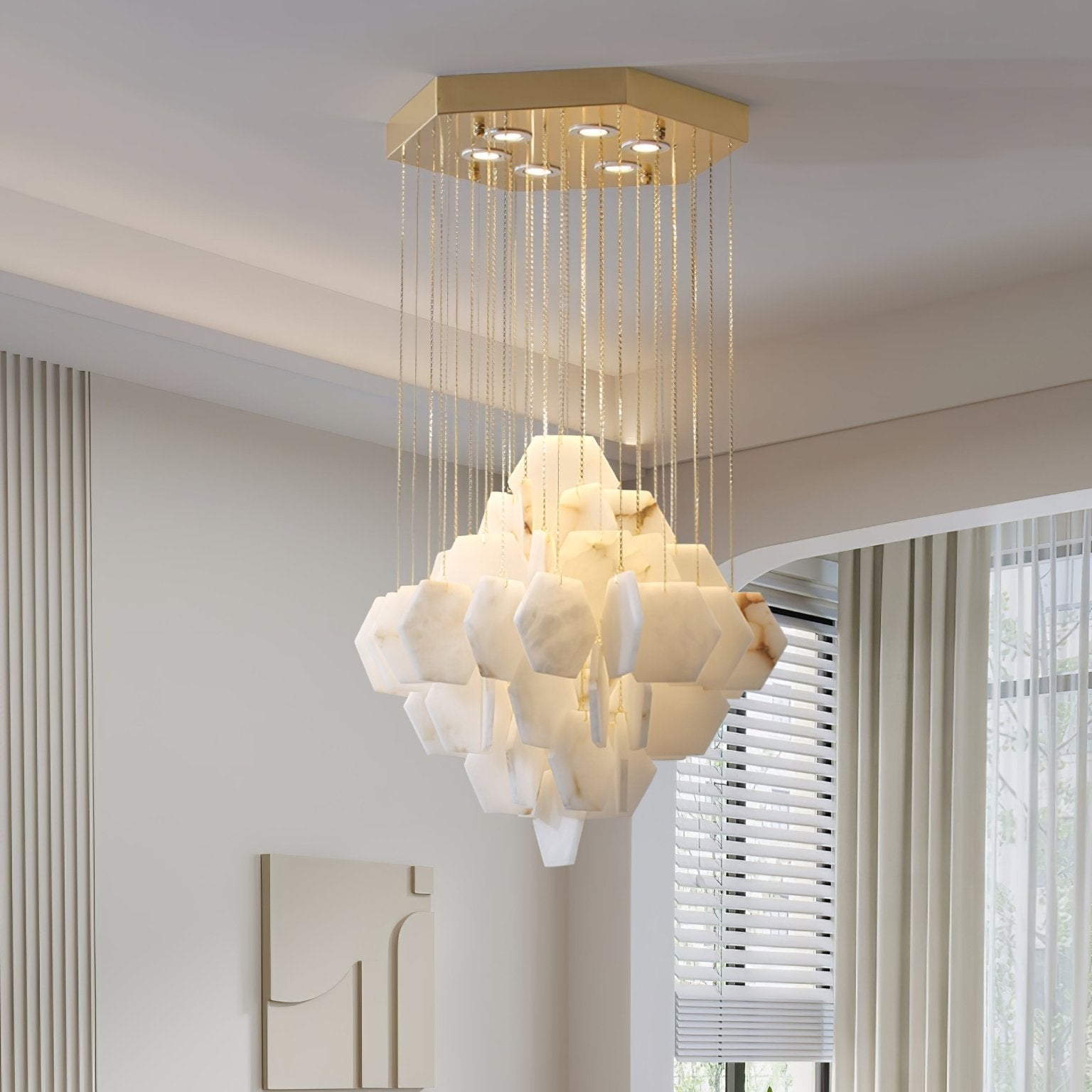 Aurelia Luxury Alabaster Chandelier - Neutralighting