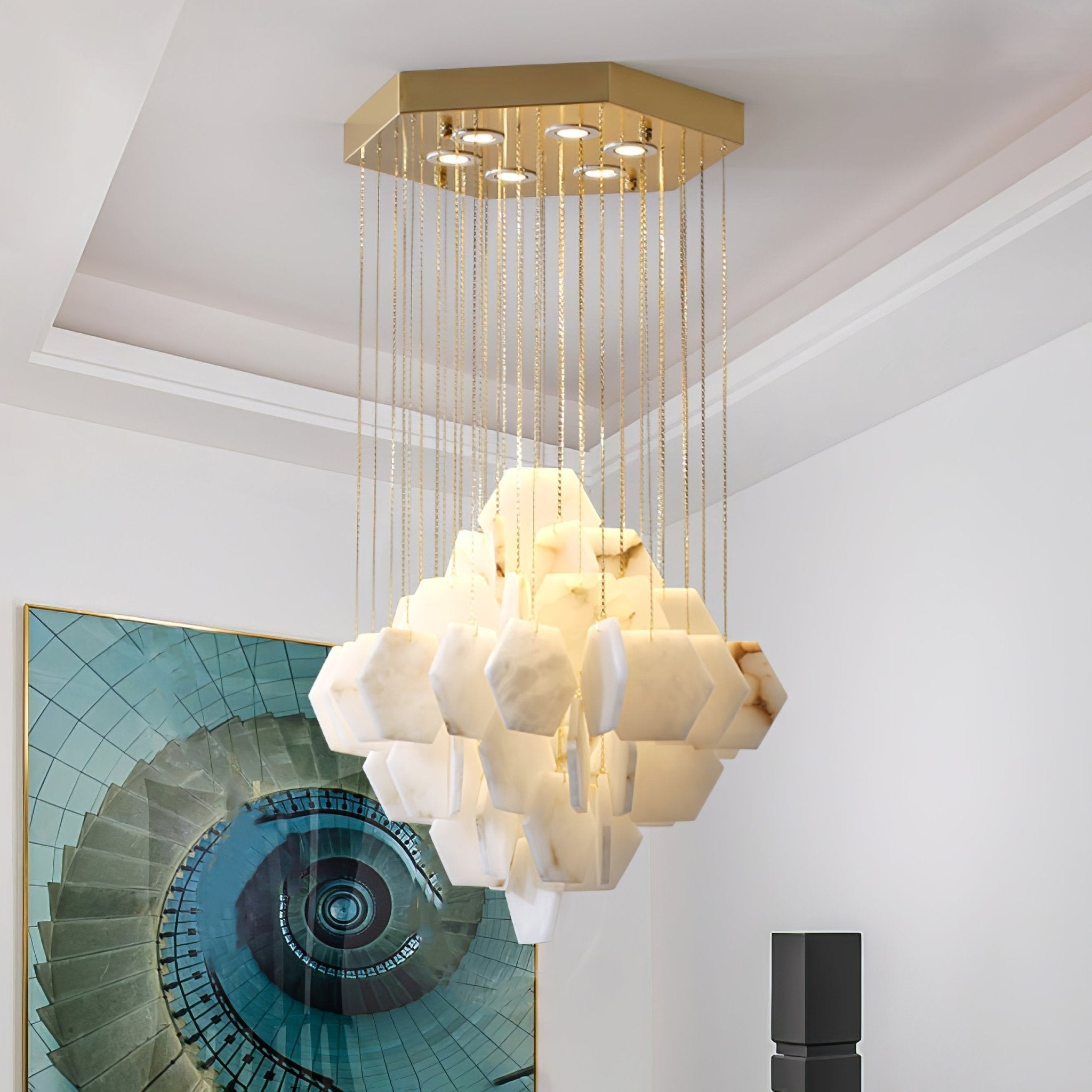 Aurelia Luxury Alabaster Chandelier - Neutralighting