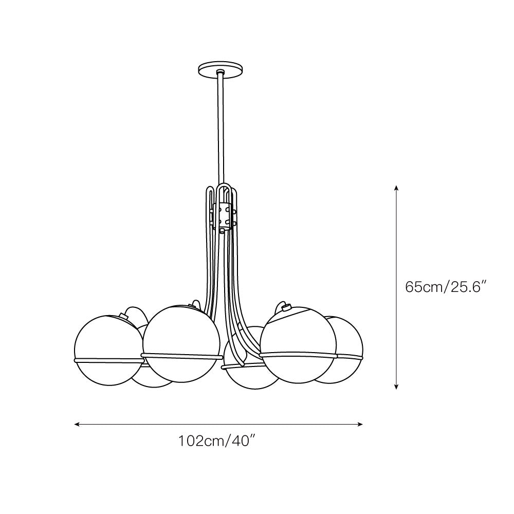Eursorara Messing Glas Individuelle Kreativität Kronleuchter-Letslighting