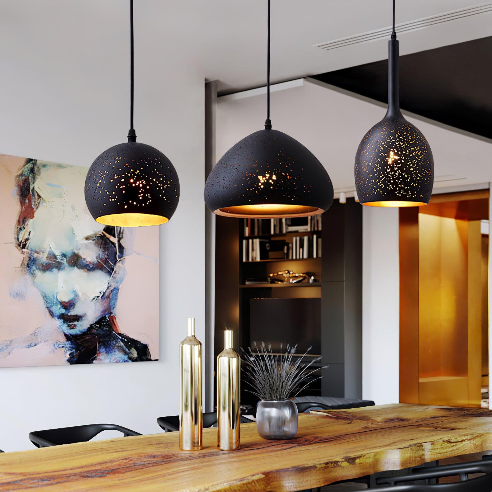 Solara Industrielle Vintage Hohlpendelleuchte-Letslighting