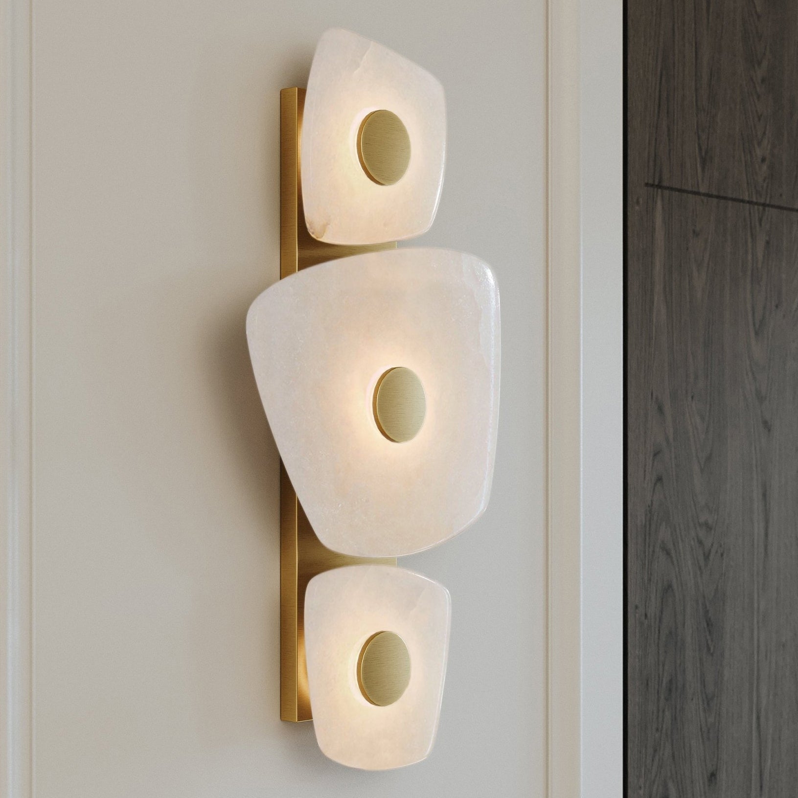 Itheora Individual Creativity Brass Alabaster Wall Lamp - Letslighting