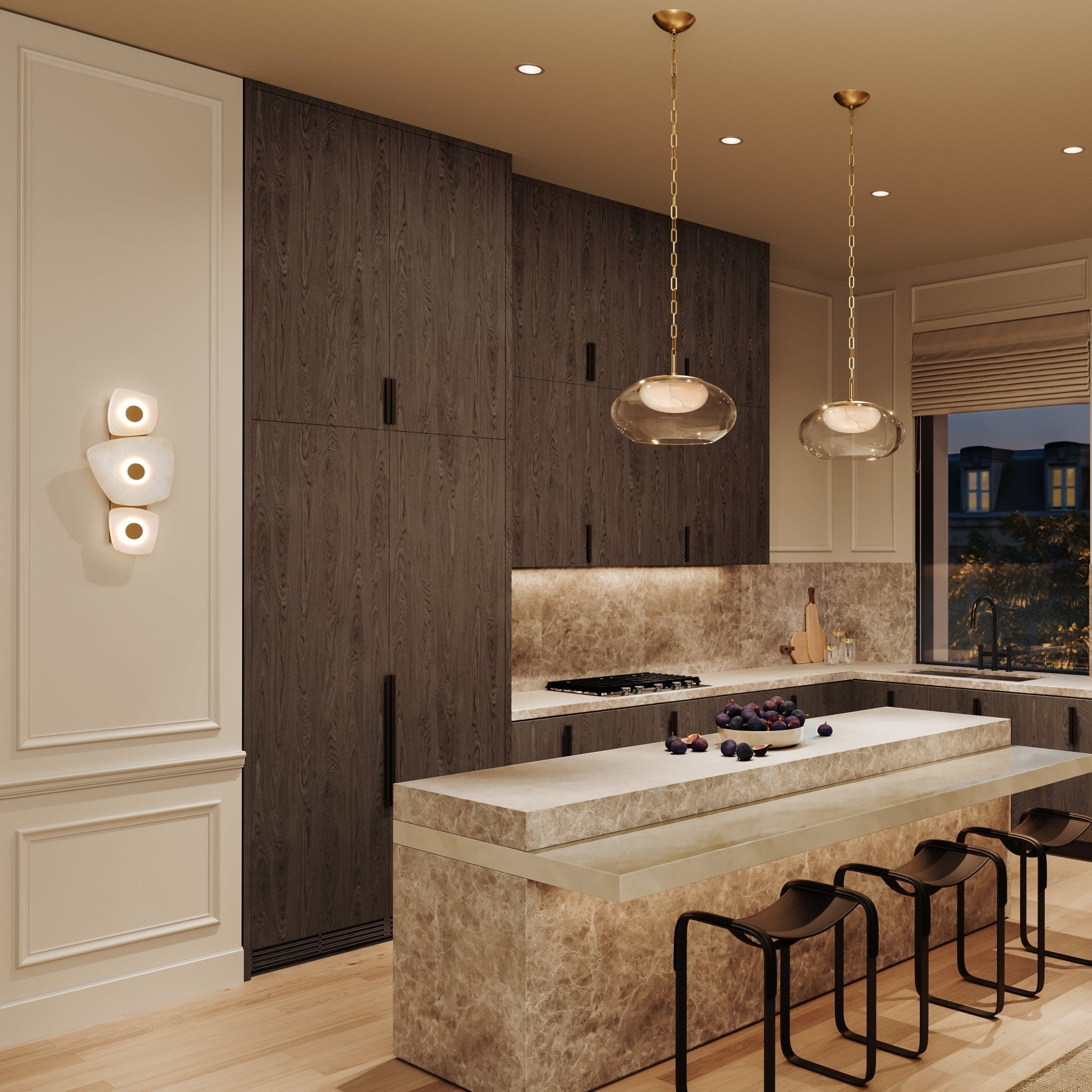 Vavenarae Asymmetric Alabaster Wall Light - Neutralighting